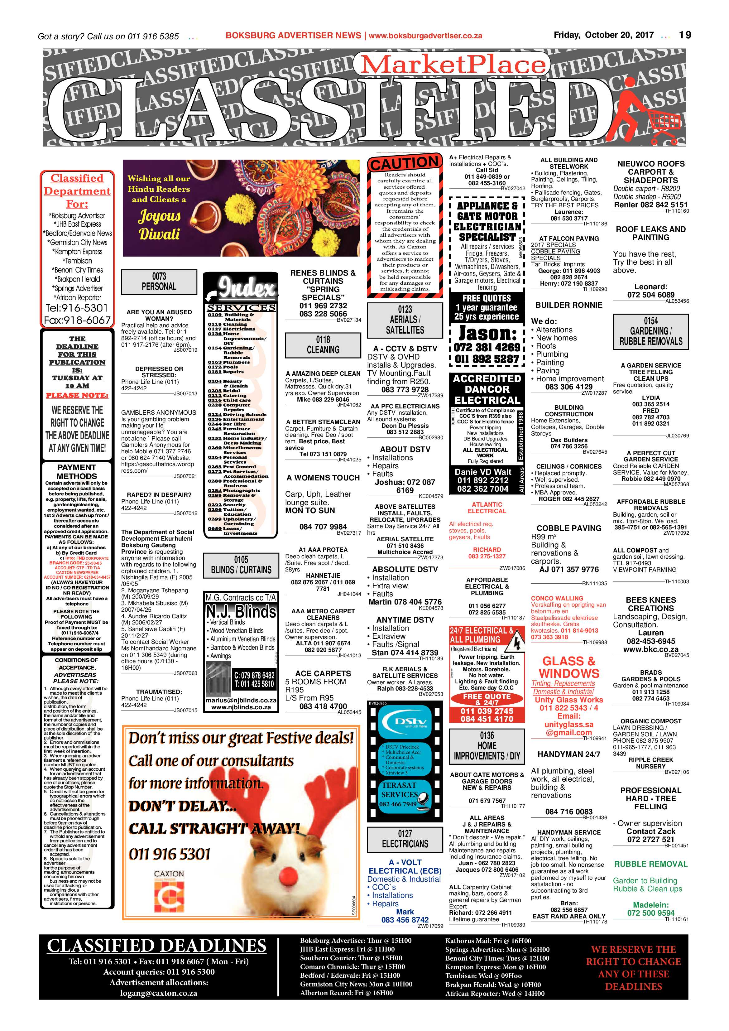 Boksburg Advertiser 17 October 2017 page 19