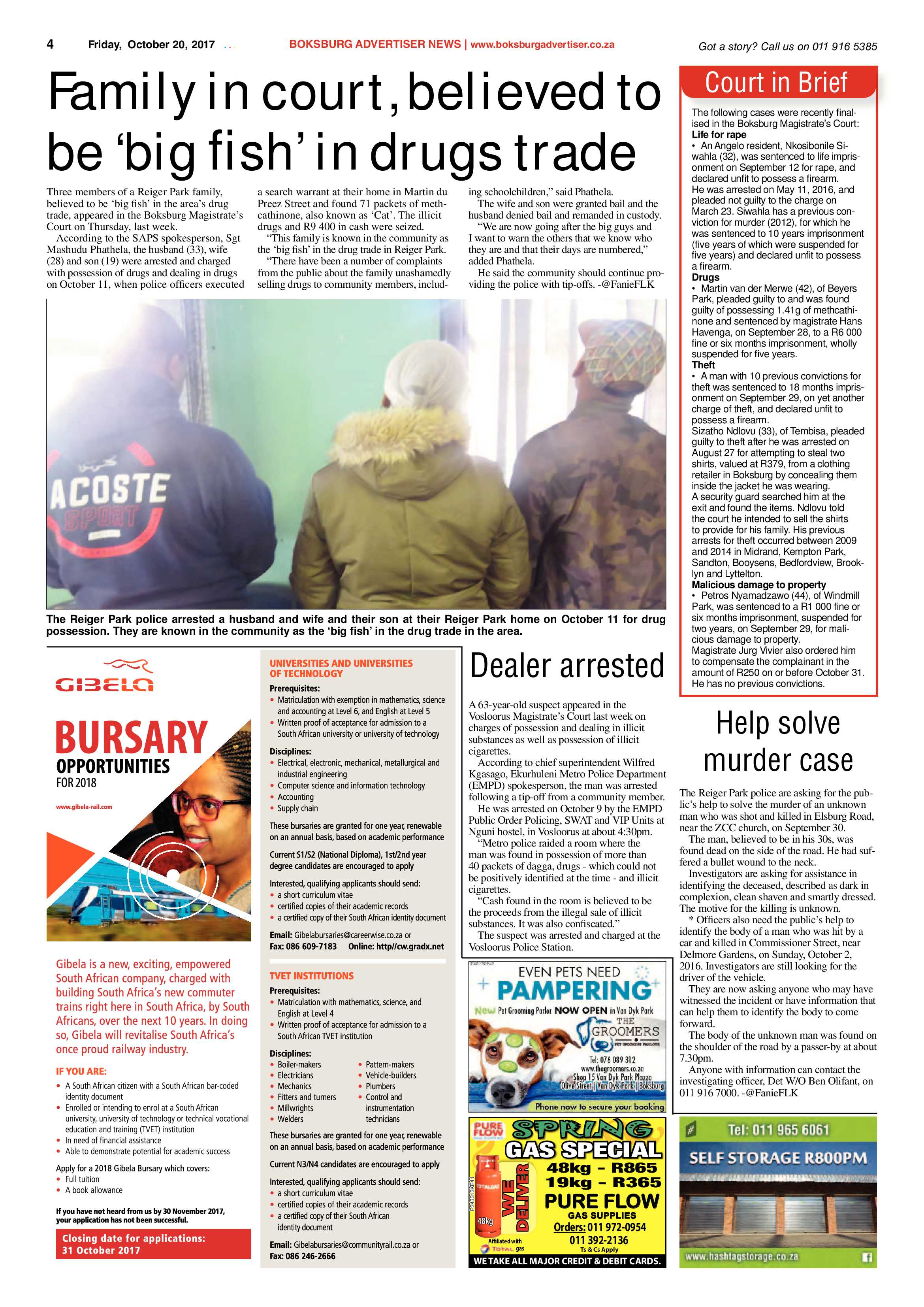 Boksburg Advertiser 17 October 2017 page 4