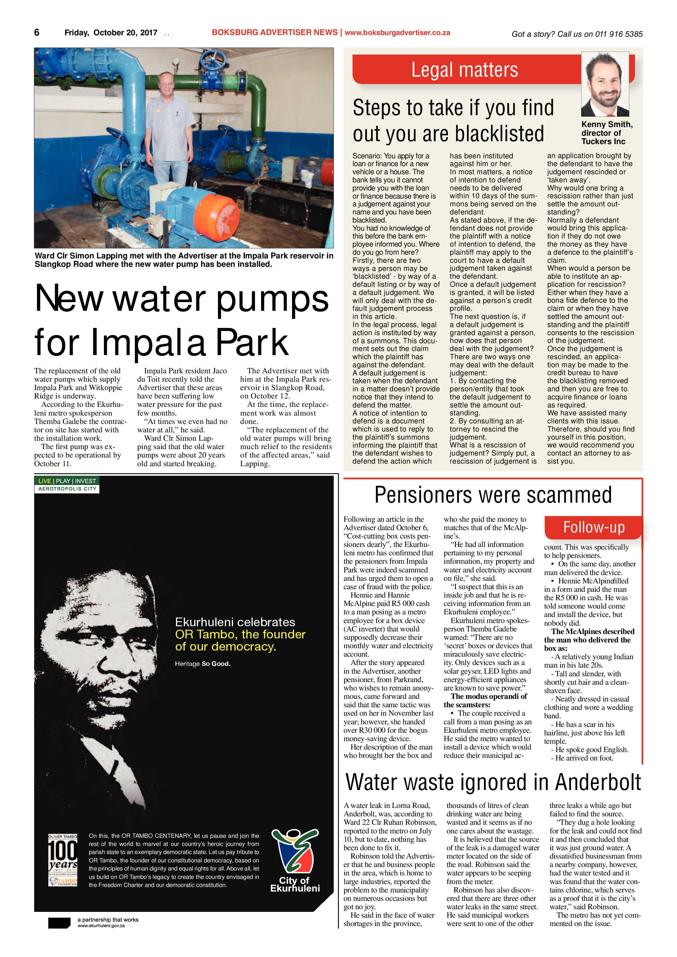 Boksburg Advertiser 17 October 2017 page 6