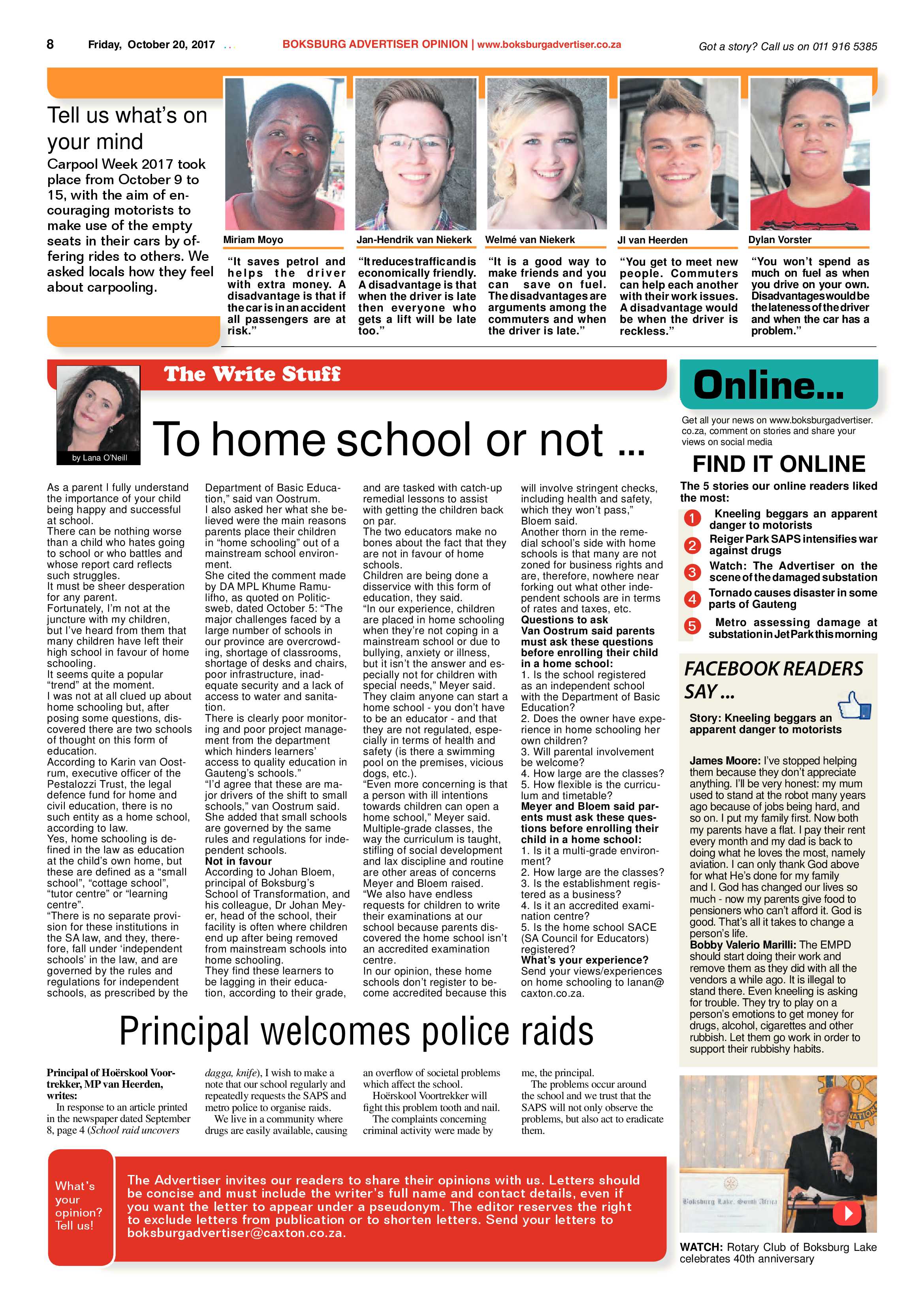 Boksburg Advertiser 17 October 2017 page 8