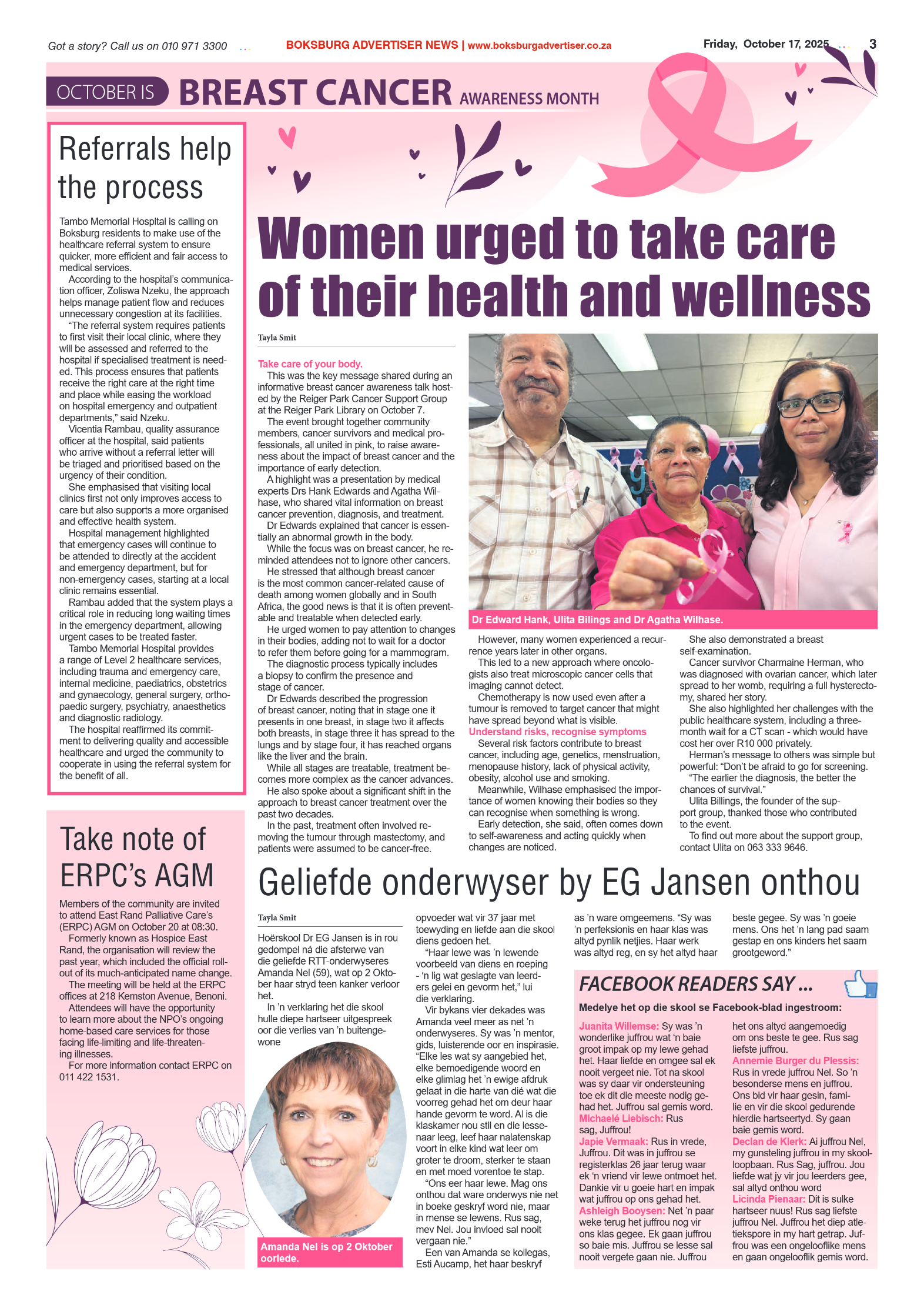 Boksburg Advertiser 17 October 2025 page 3