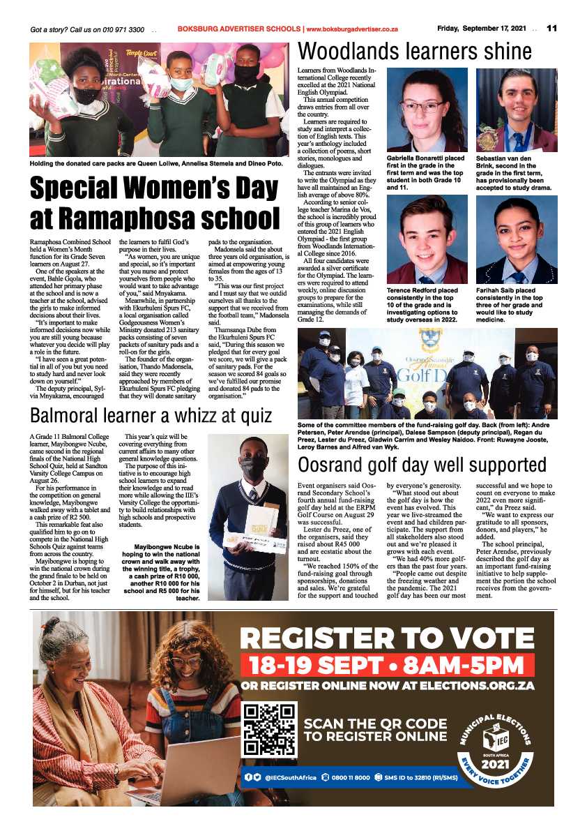 Boksburg Advertiser 17 September 2021 page 11