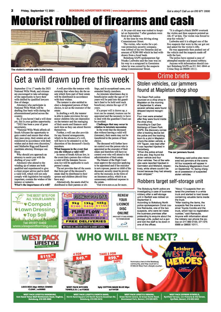Boksburg Advertiser 17 September 2021 page 2