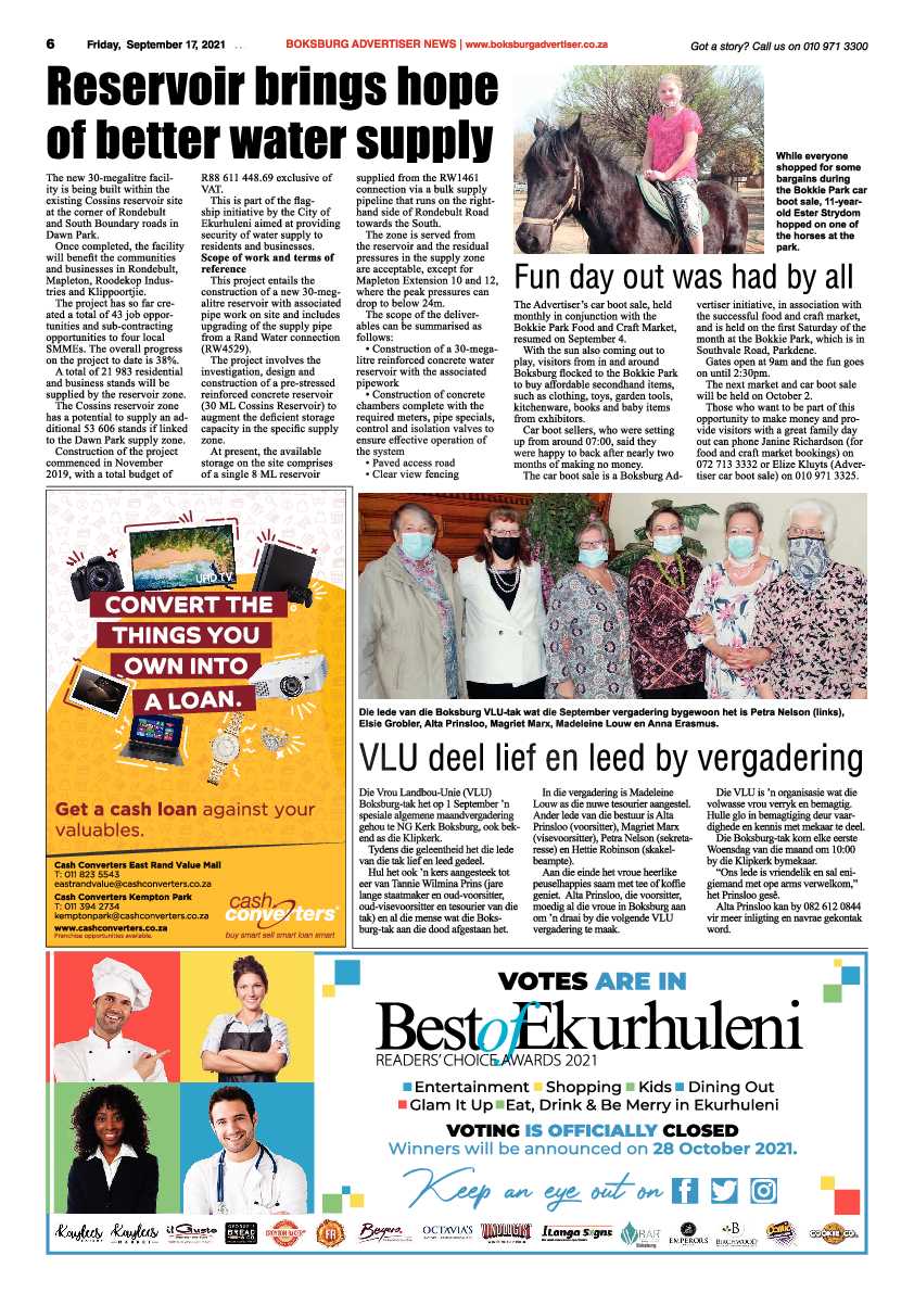 Boksburg Advertiser 17 September 2021 page 6