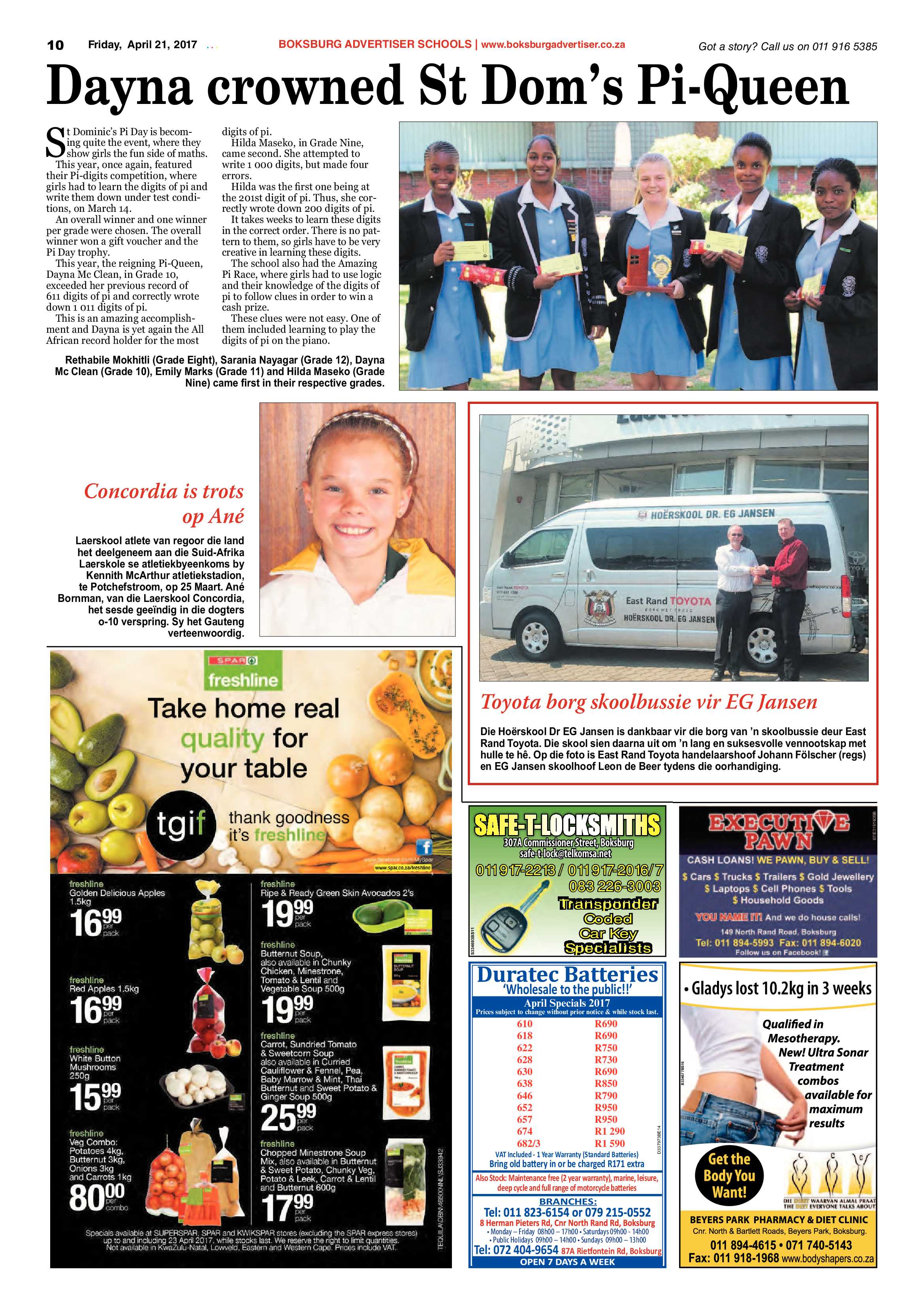 Boksburg Advertiser 18 April 2017 page 10