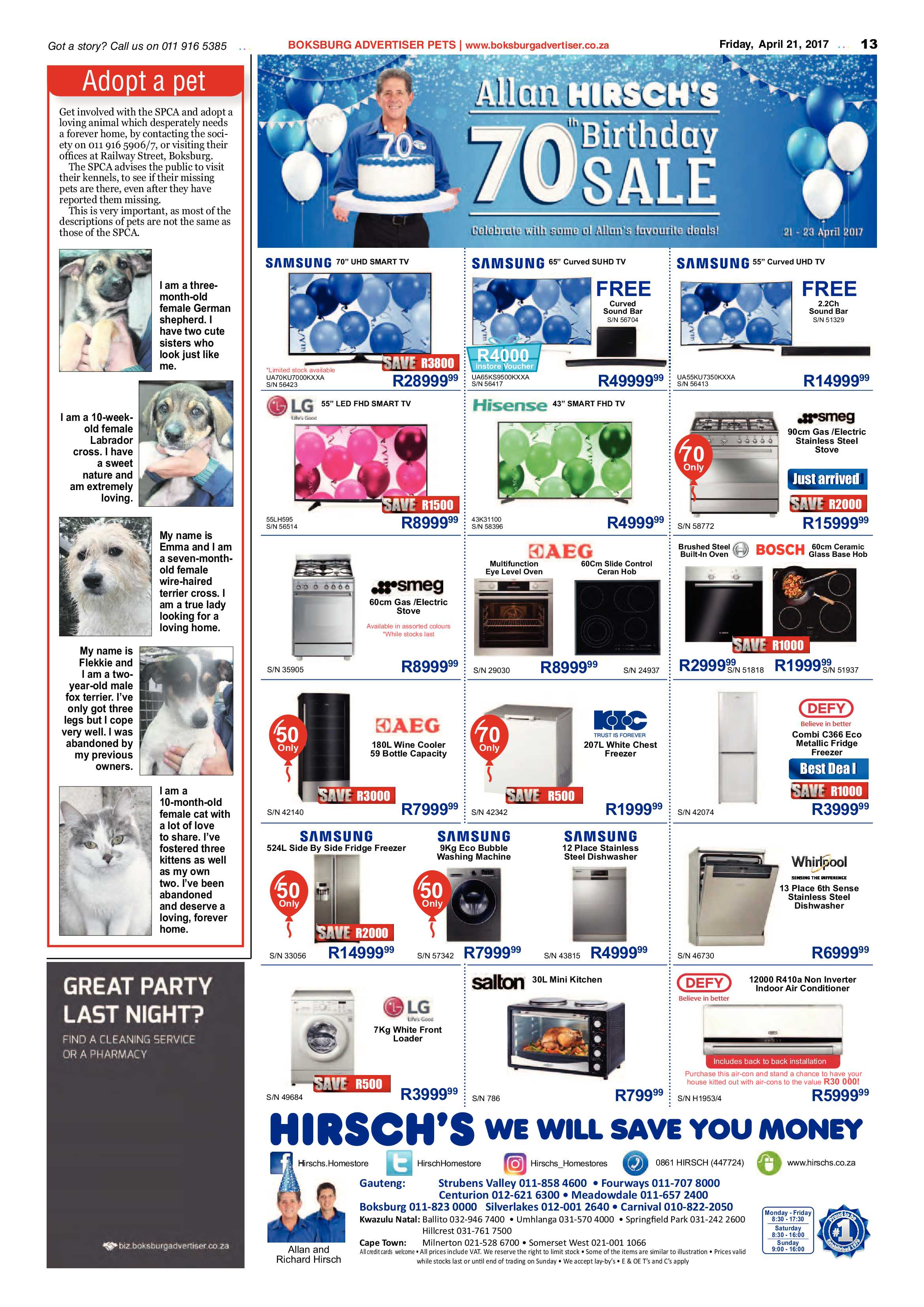 Boksburg Advertiser 18 April 2017 page 13
