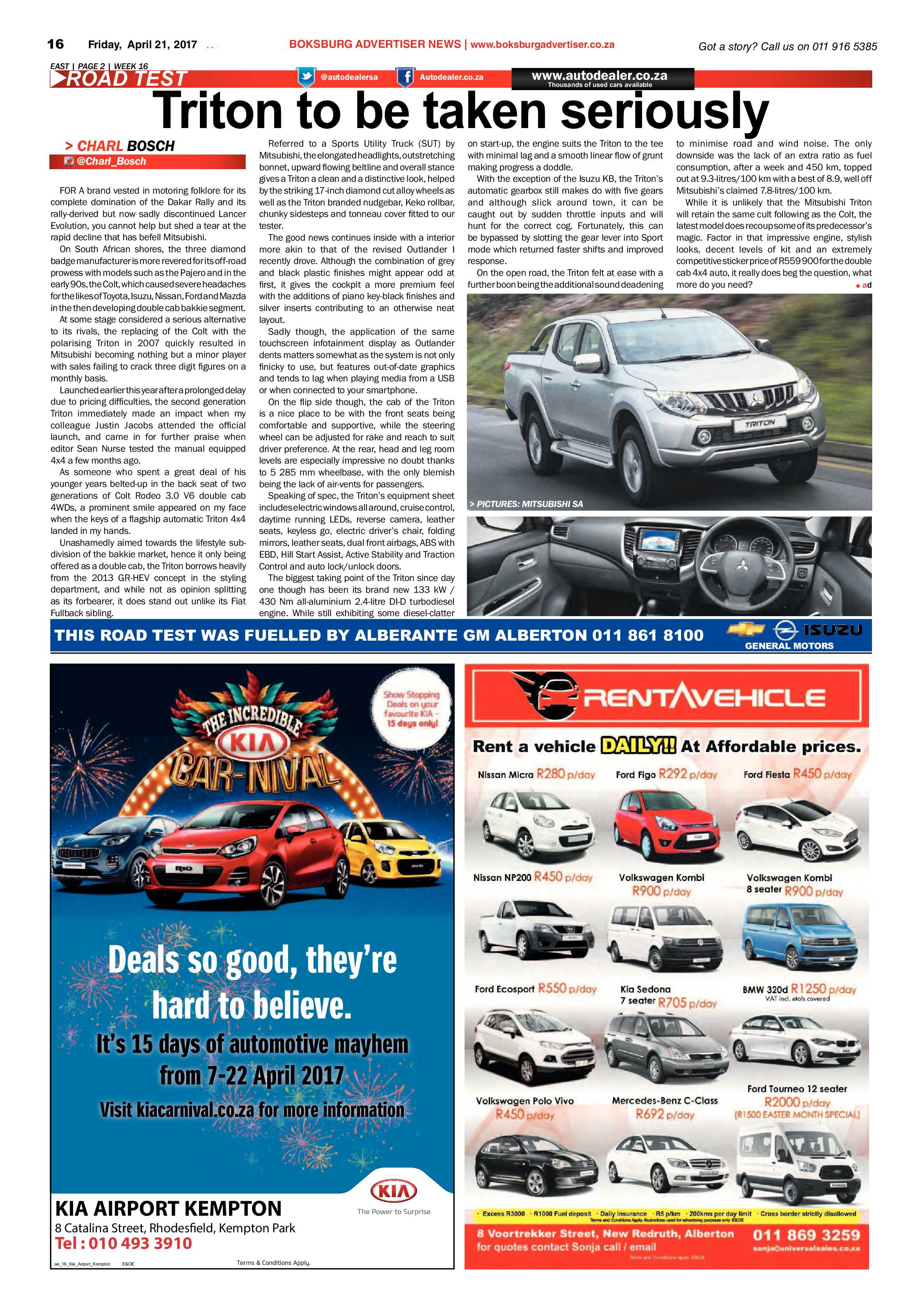 Boksburg Advertiser 18 April 2017 page 16