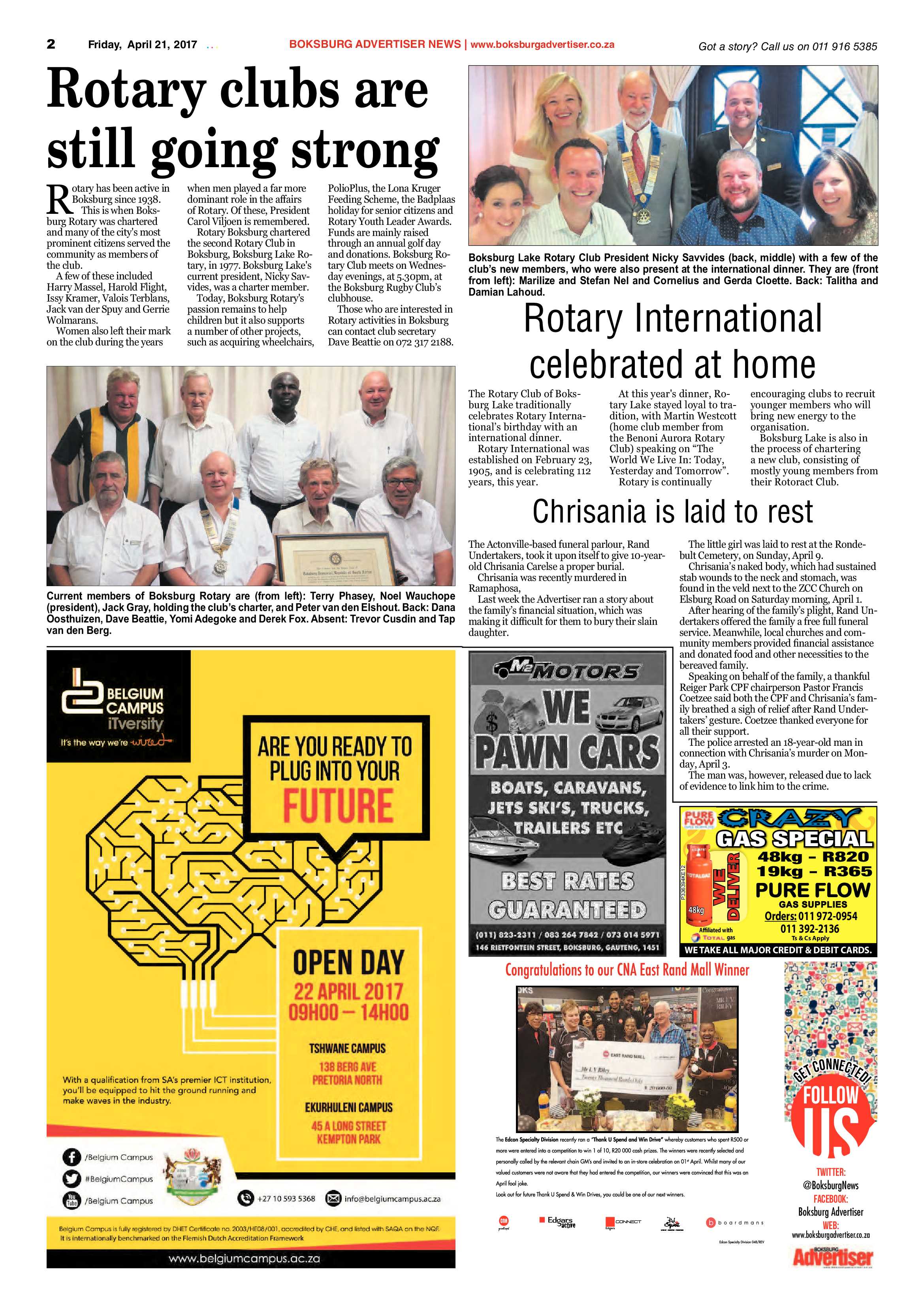 Boksburg Advertiser 18 April 2017 page 2