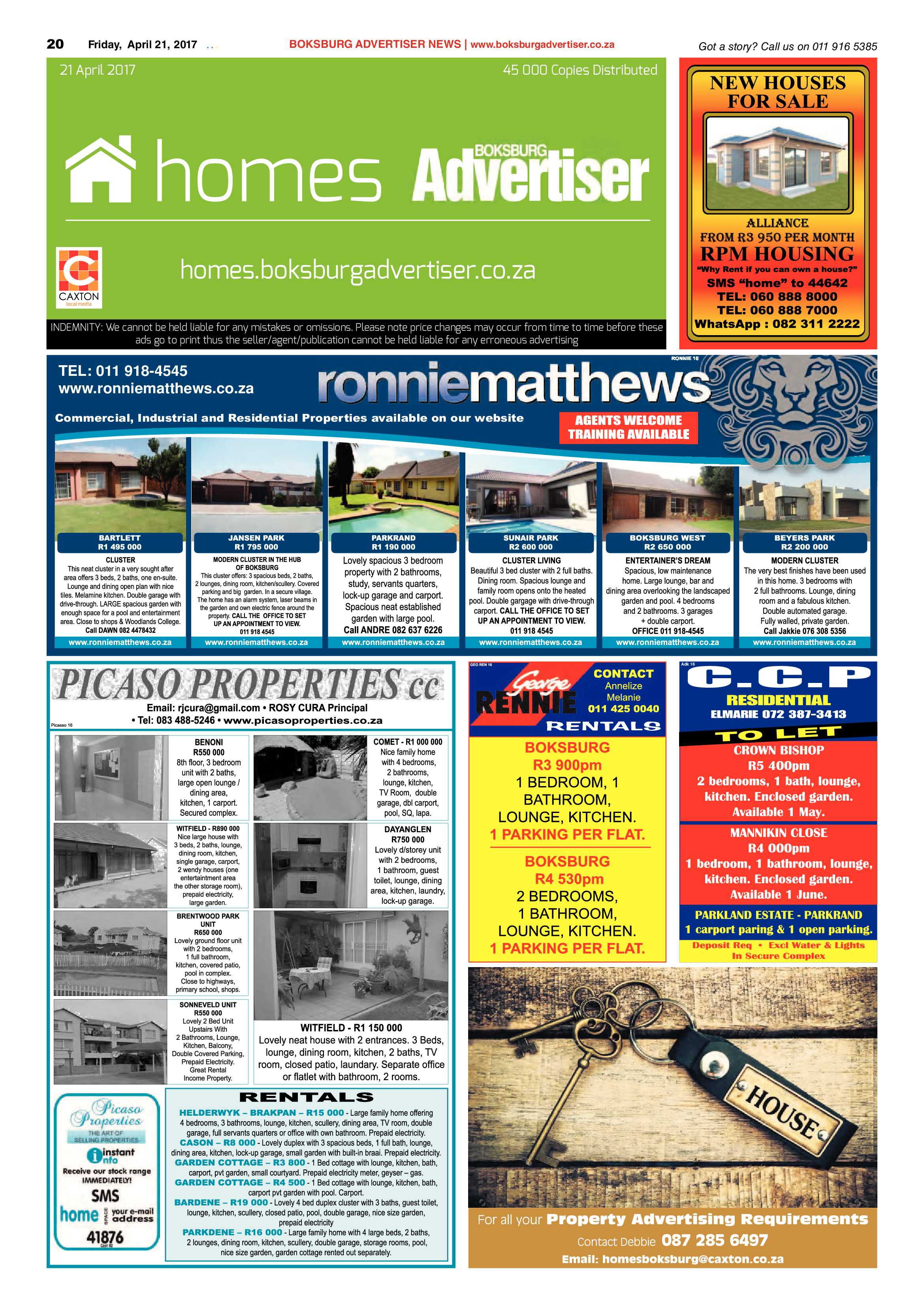 Boksburg Advertiser 18 April 2017 page 20
