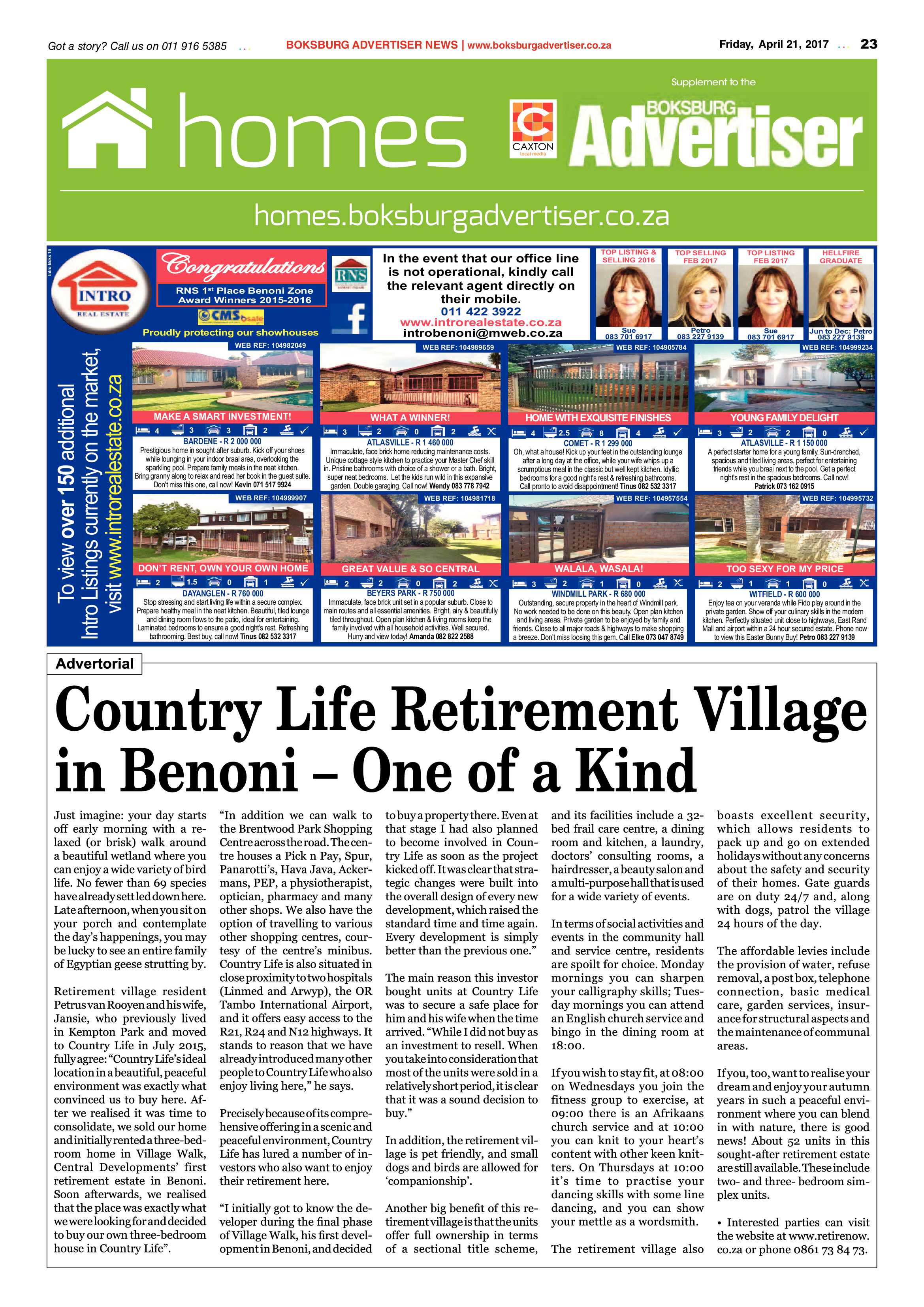 Boksburg Advertiser 18 April 2017 page 23