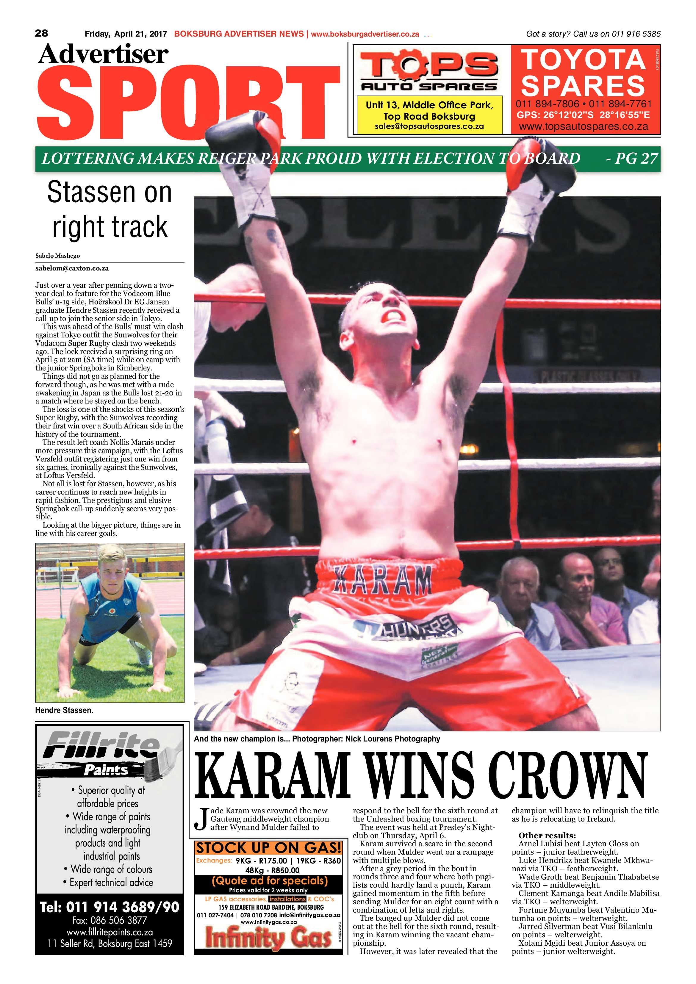 Boksburg Advertiser 18 April 2017 page 28