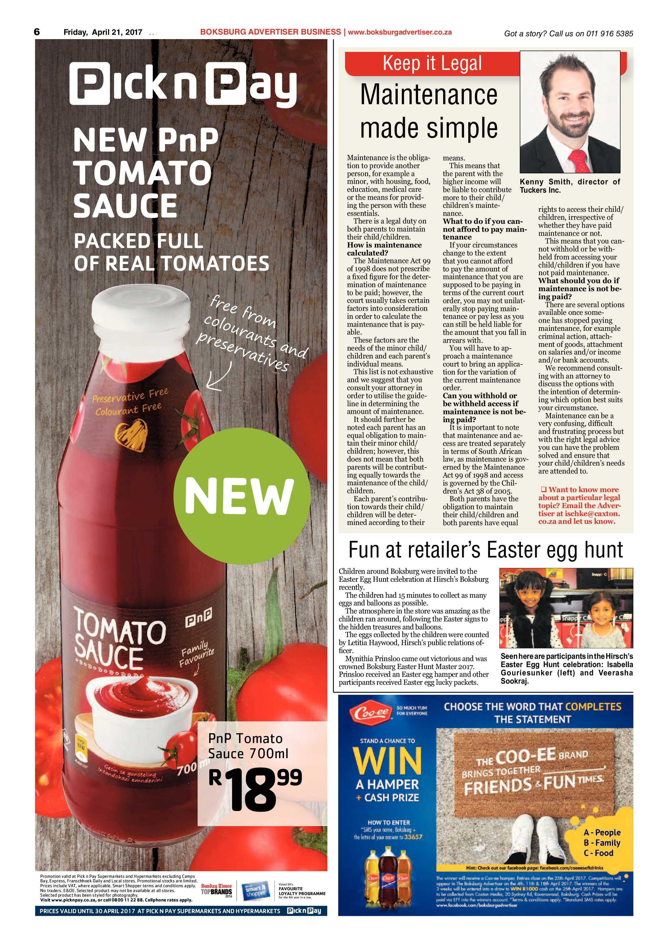 Boksburg Advertiser 18 April 2017 page 6