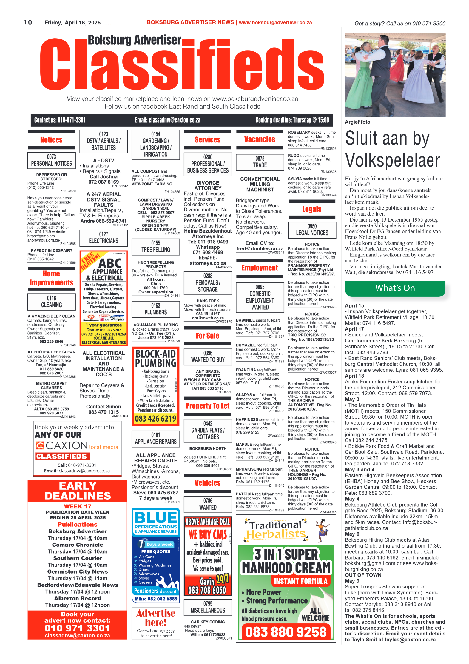 Boksburg Advertiser 18 April 2025 page 10