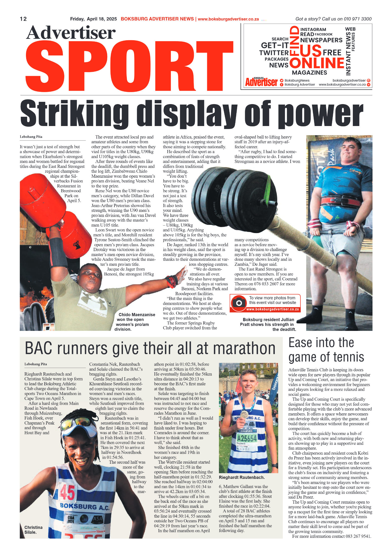 Boksburg Advertiser 18 April 2025 page 12