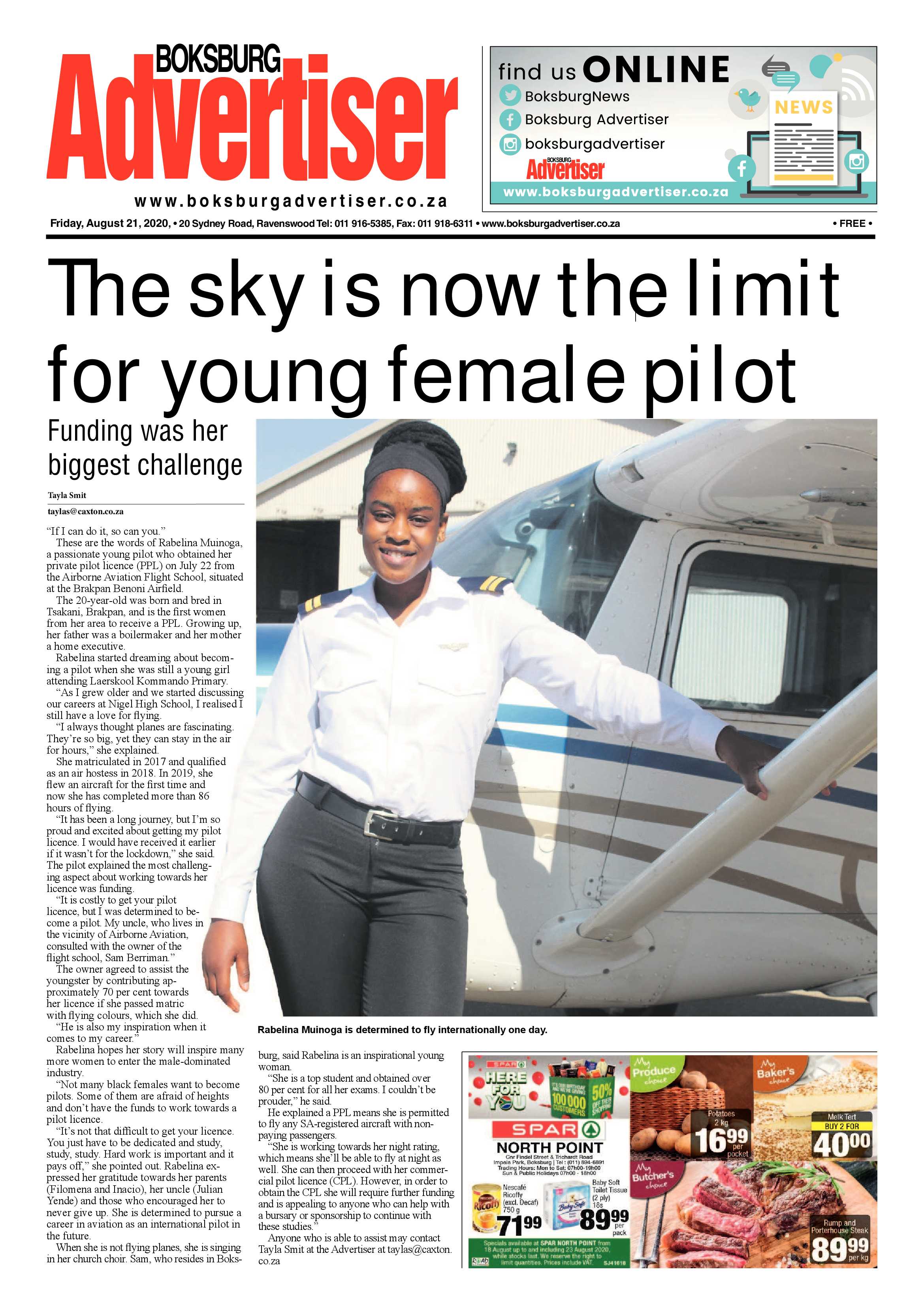 Boksburg Advertiser 18 August 2020 page 1