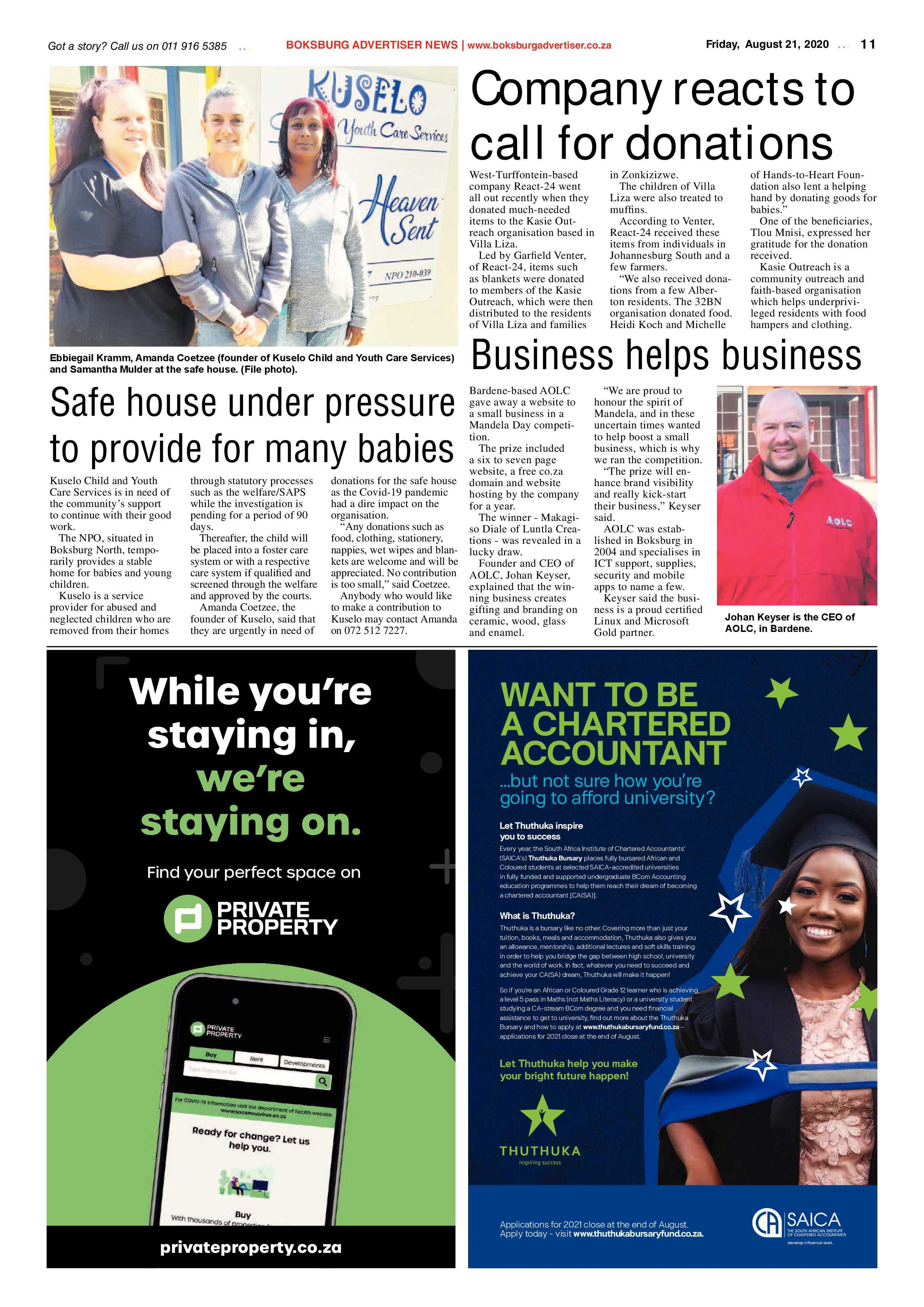 Boksburg Advertiser 18 August 2020 page 11