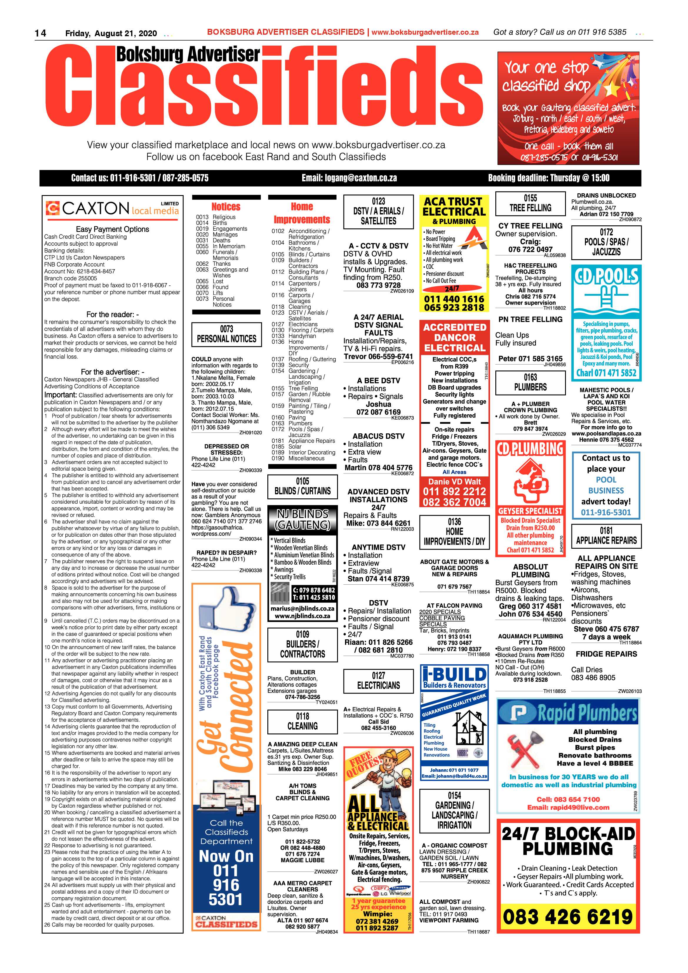 Boksburg Advertiser 18 August 2020 page 14