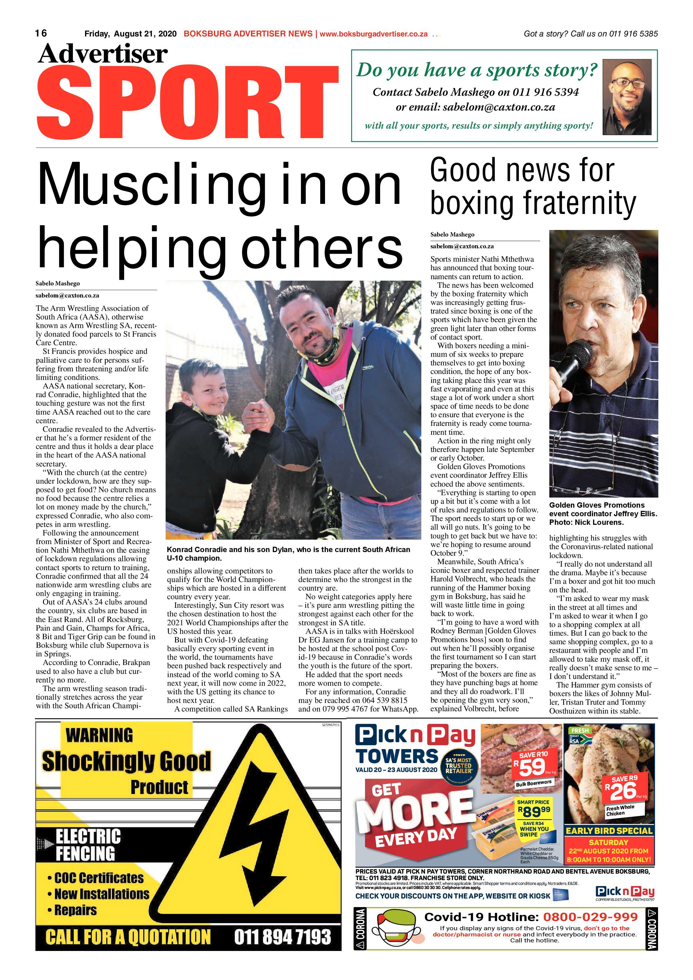 Boksburg Advertiser 18 August 2020 page 16