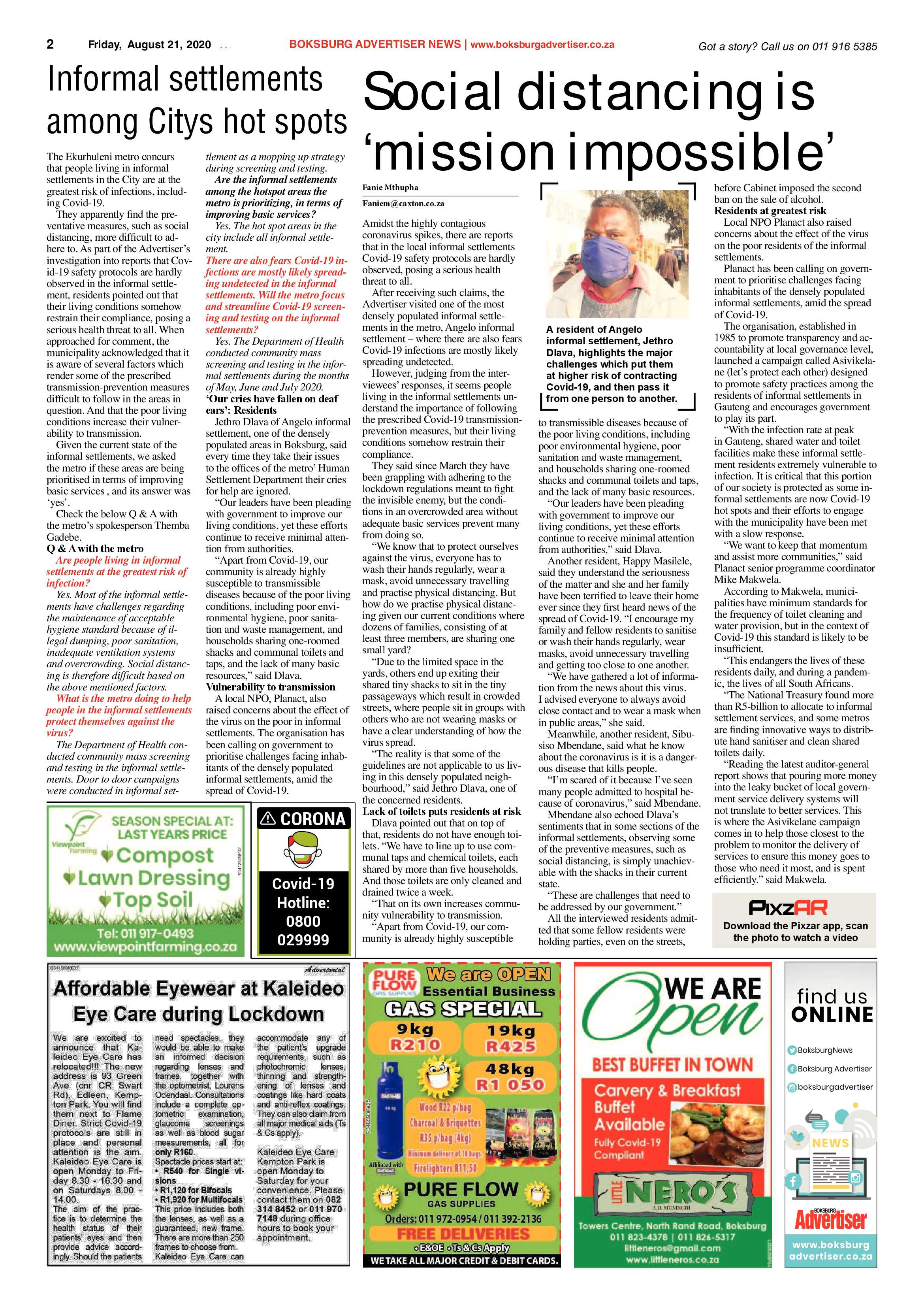Boksburg Advertiser 18 August 2020 page 2