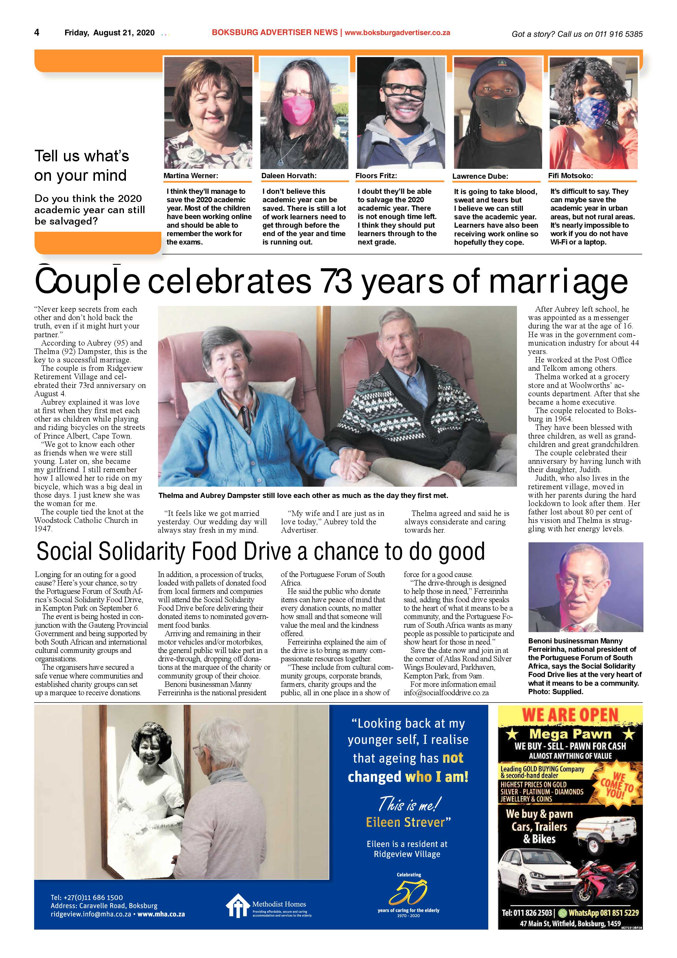 Boksburg Advertiser 18 August 2020 page 4