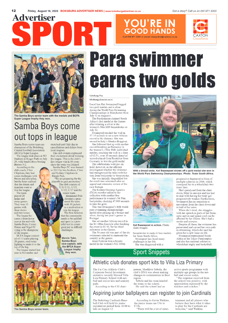 Boksburg Advertiser 18 August 2023 page 12