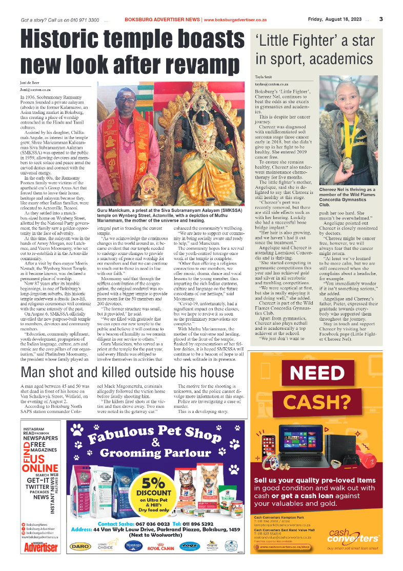 Boksburg Advertiser 18 August 2023 page 3