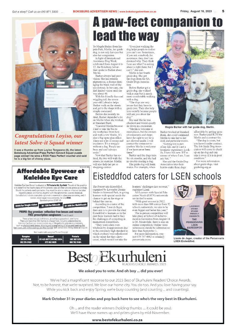 Boksburg Advertiser 18 August 2023 page 5