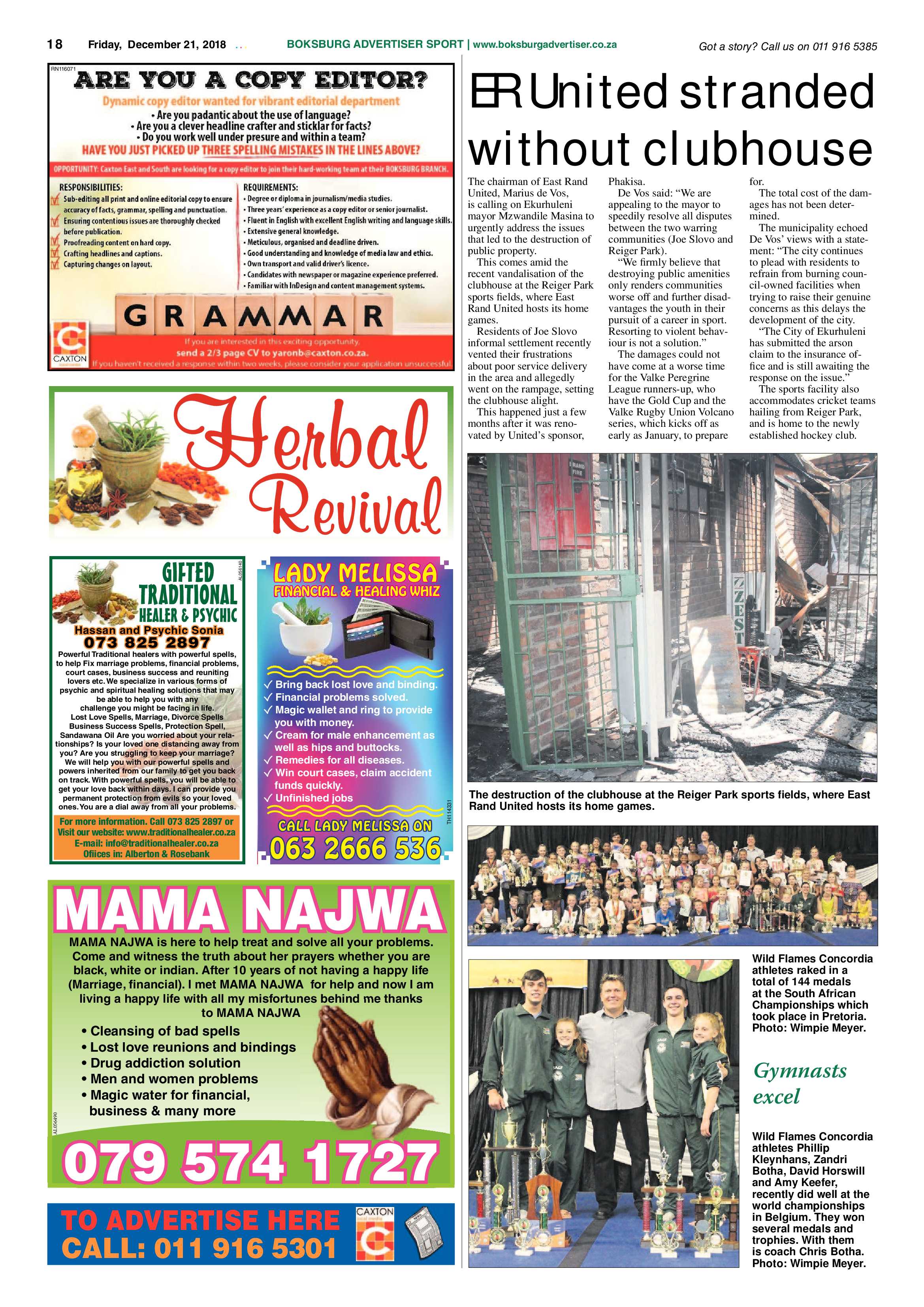 Boksburg Advertiser 18 December 2018 page 18