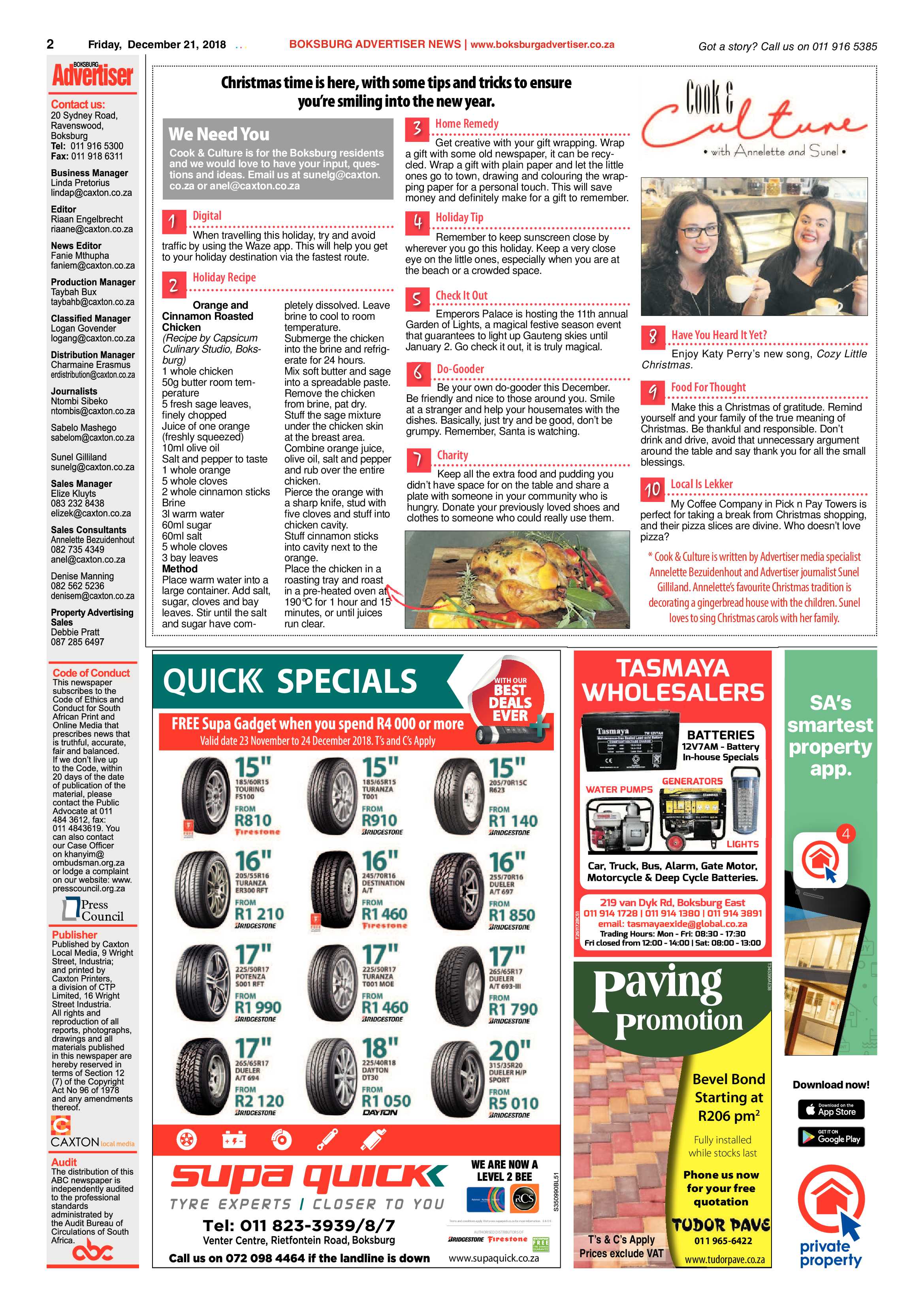 Boksburg Advertiser 18 December 2018 page 2