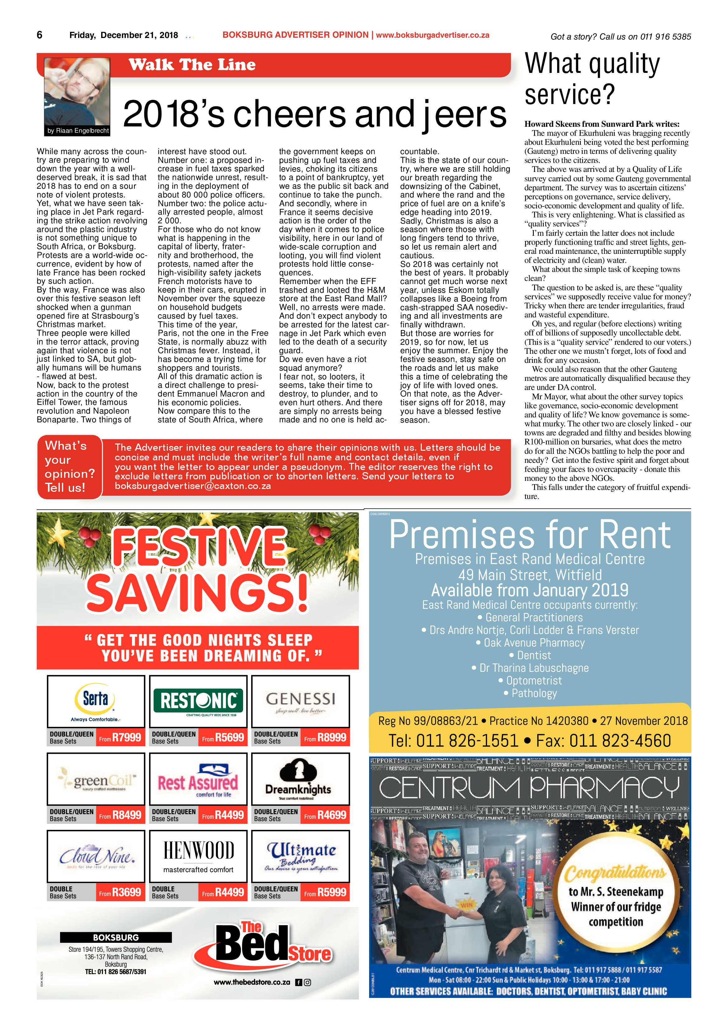 Boksburg Advertiser 18 December 2018 page 6
