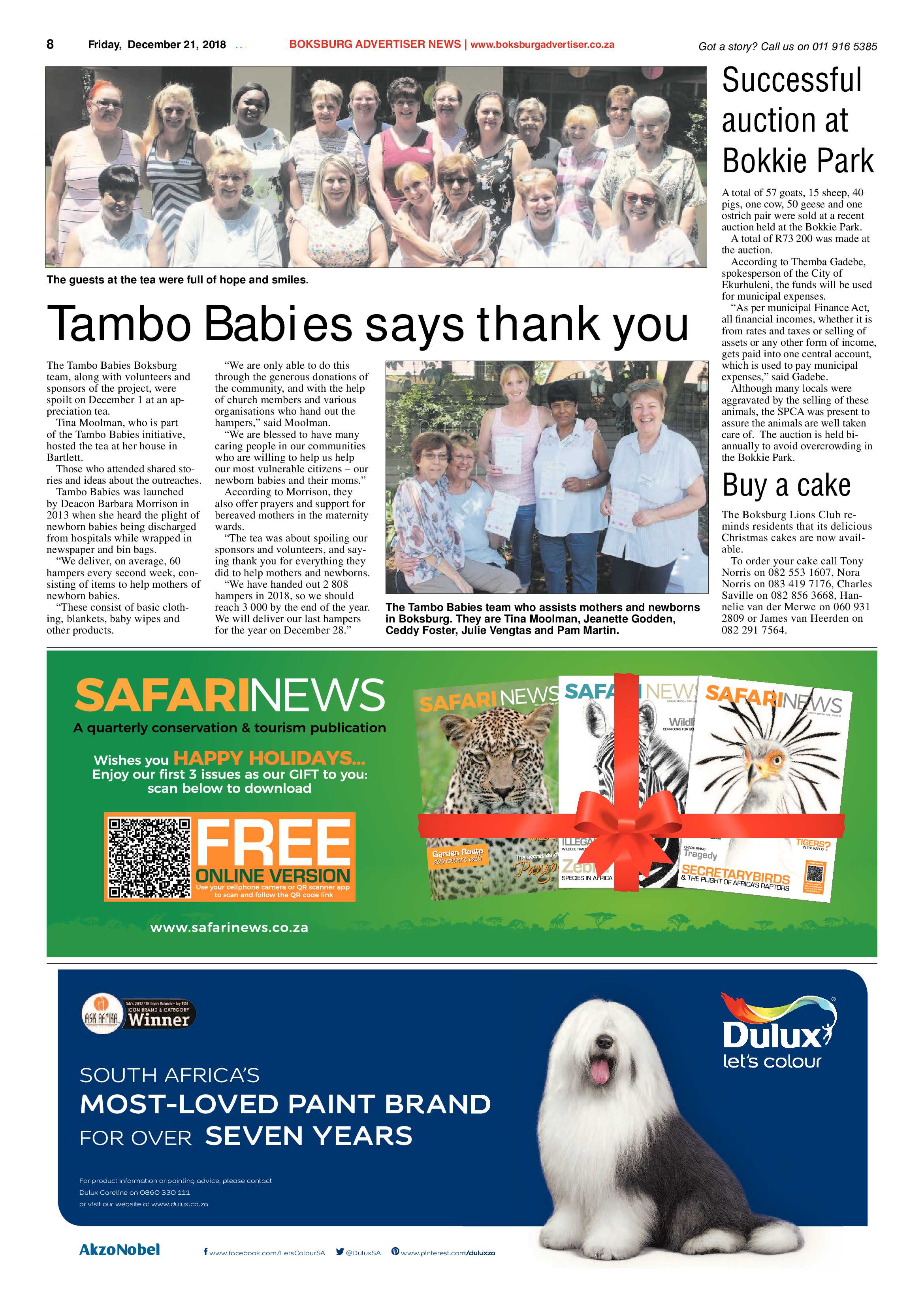 Boksburg Advertiser 18 December 2018 page 8