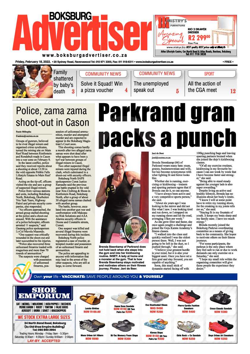 Boksburg Advertiser 18 February 2022 page 1