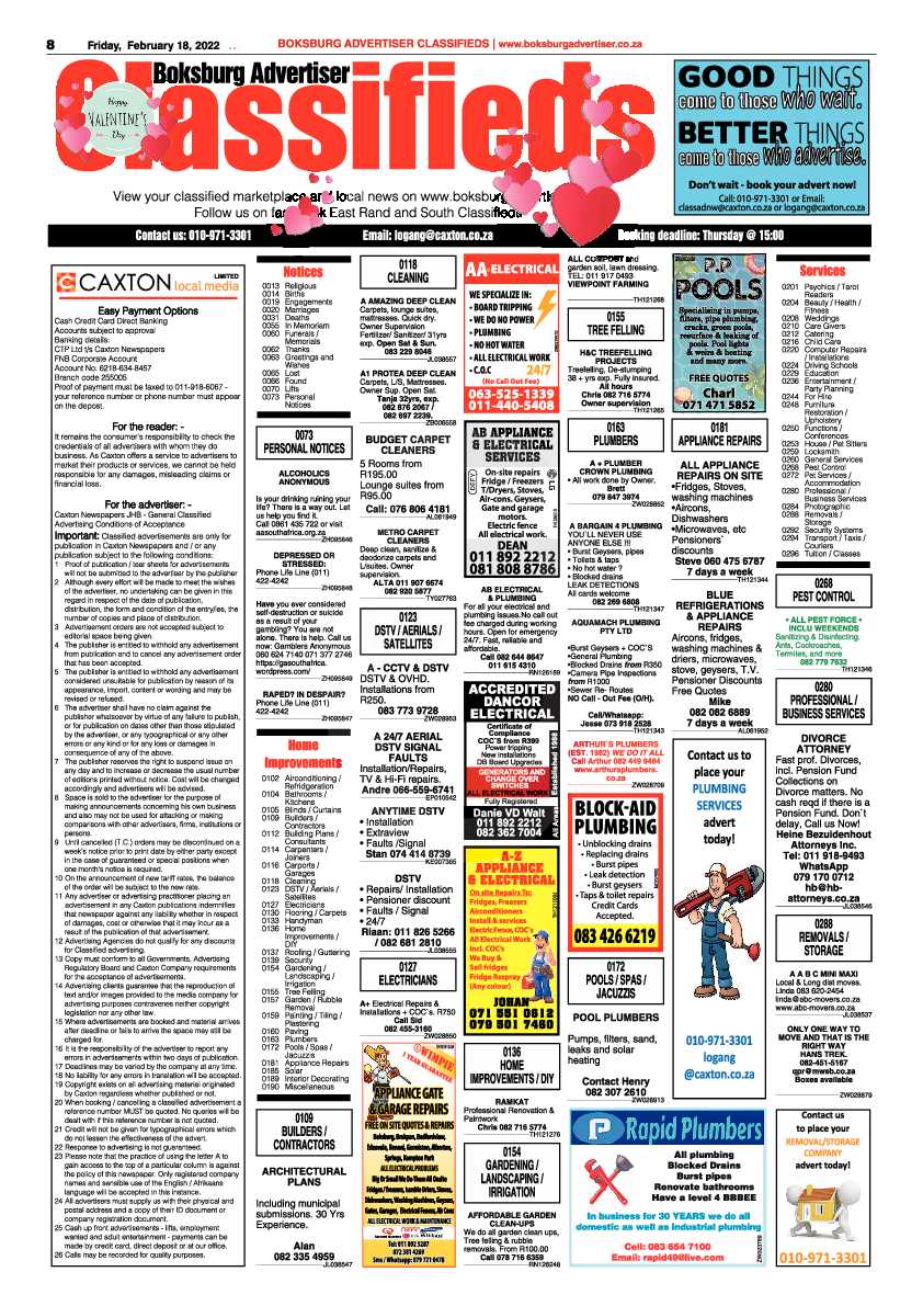 Boksburg Advertiser 18 February 2022 page 8