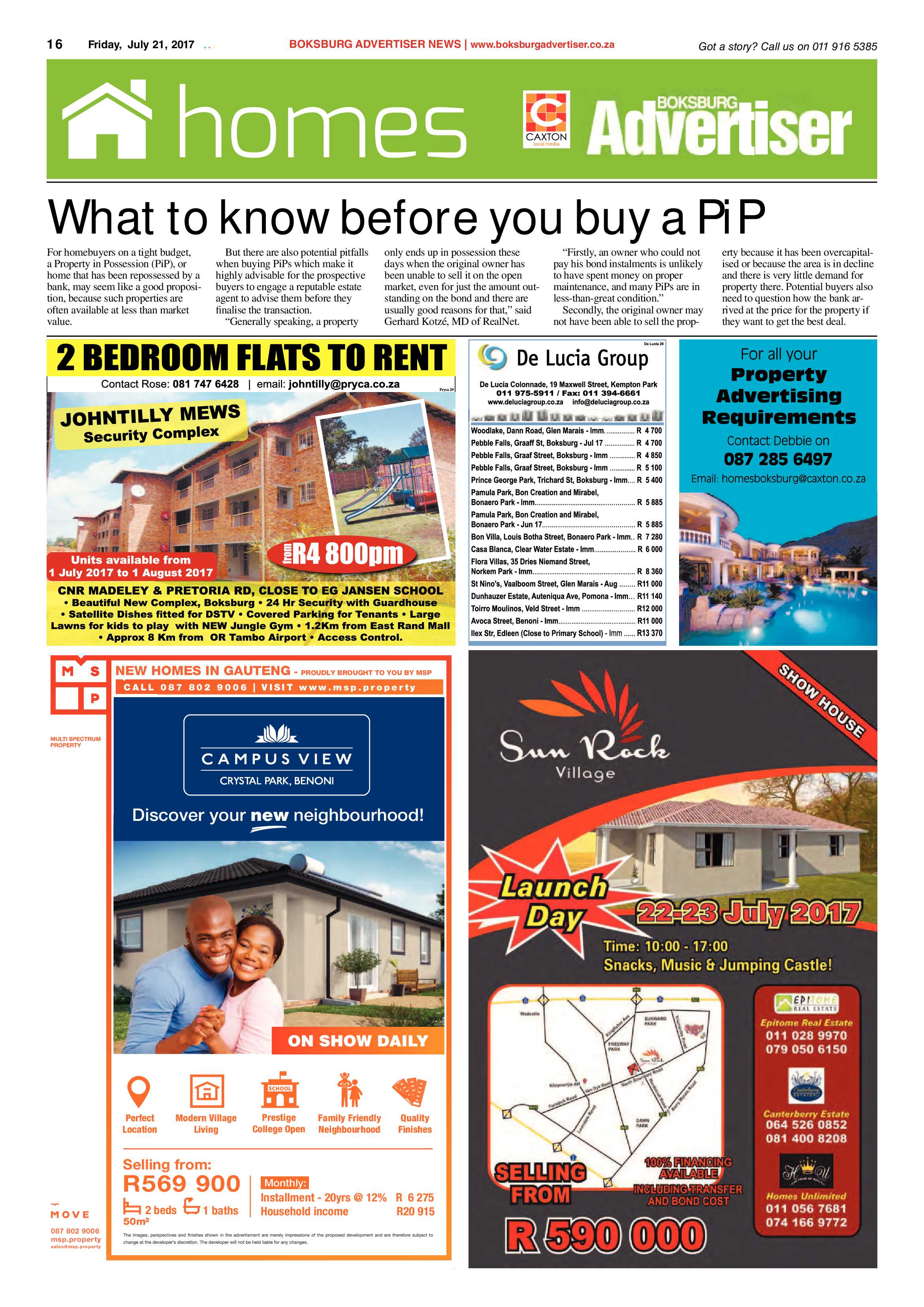 Boksburg Advertiser 18 July 2017 page 16