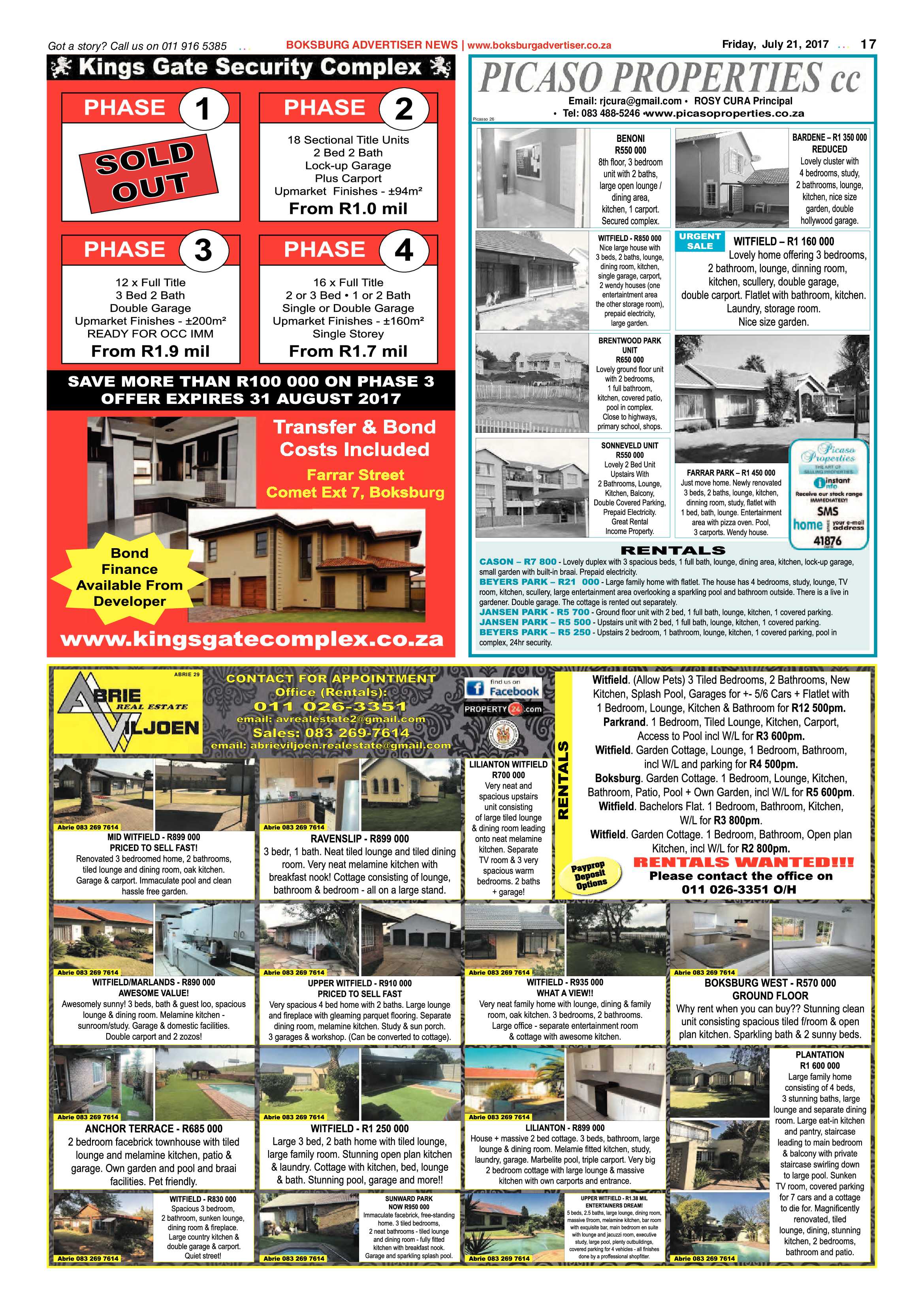 Boksburg Advertiser 18 July 2017 page 17