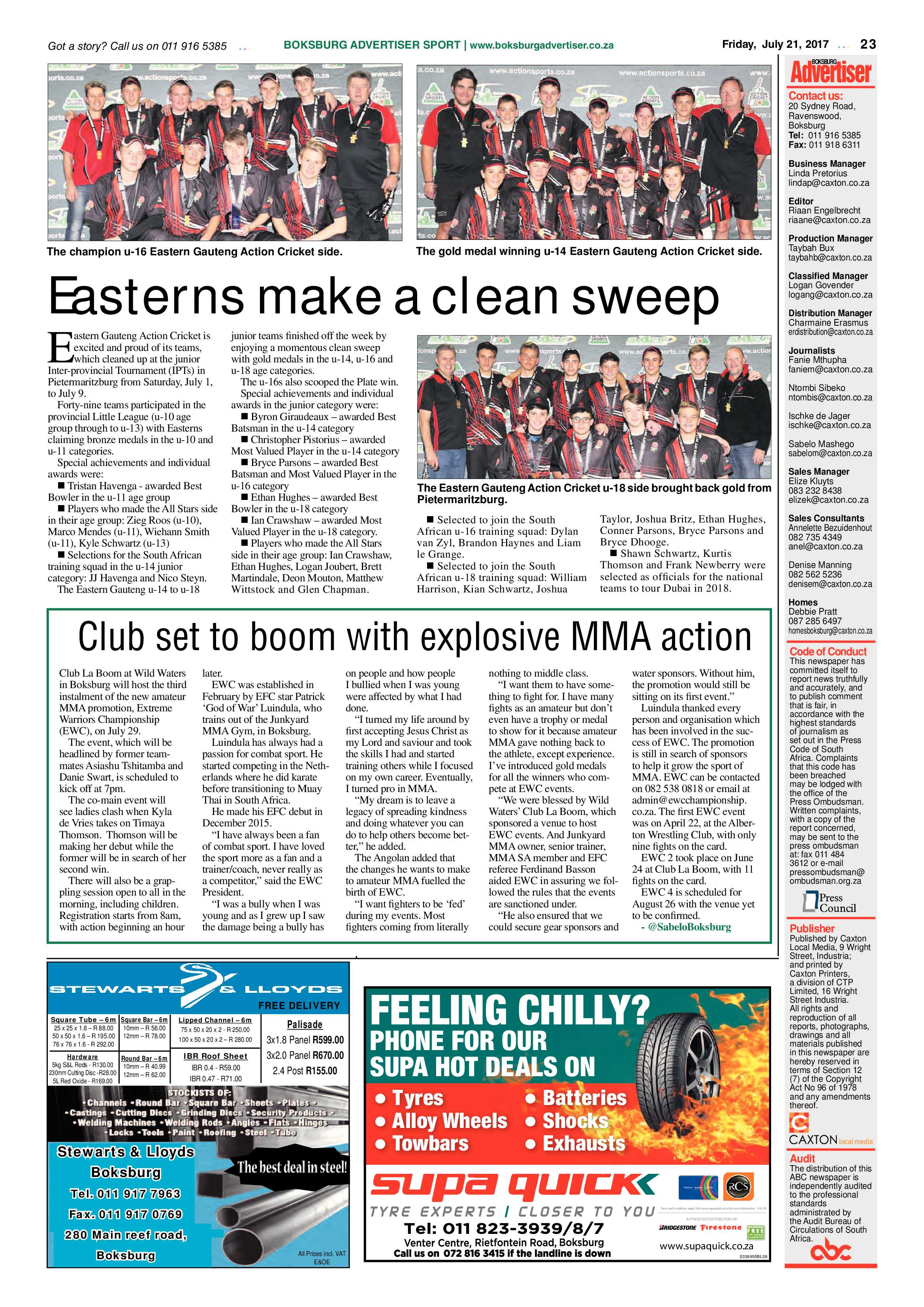 Boksburg Advertiser 18 July 2017 page 23