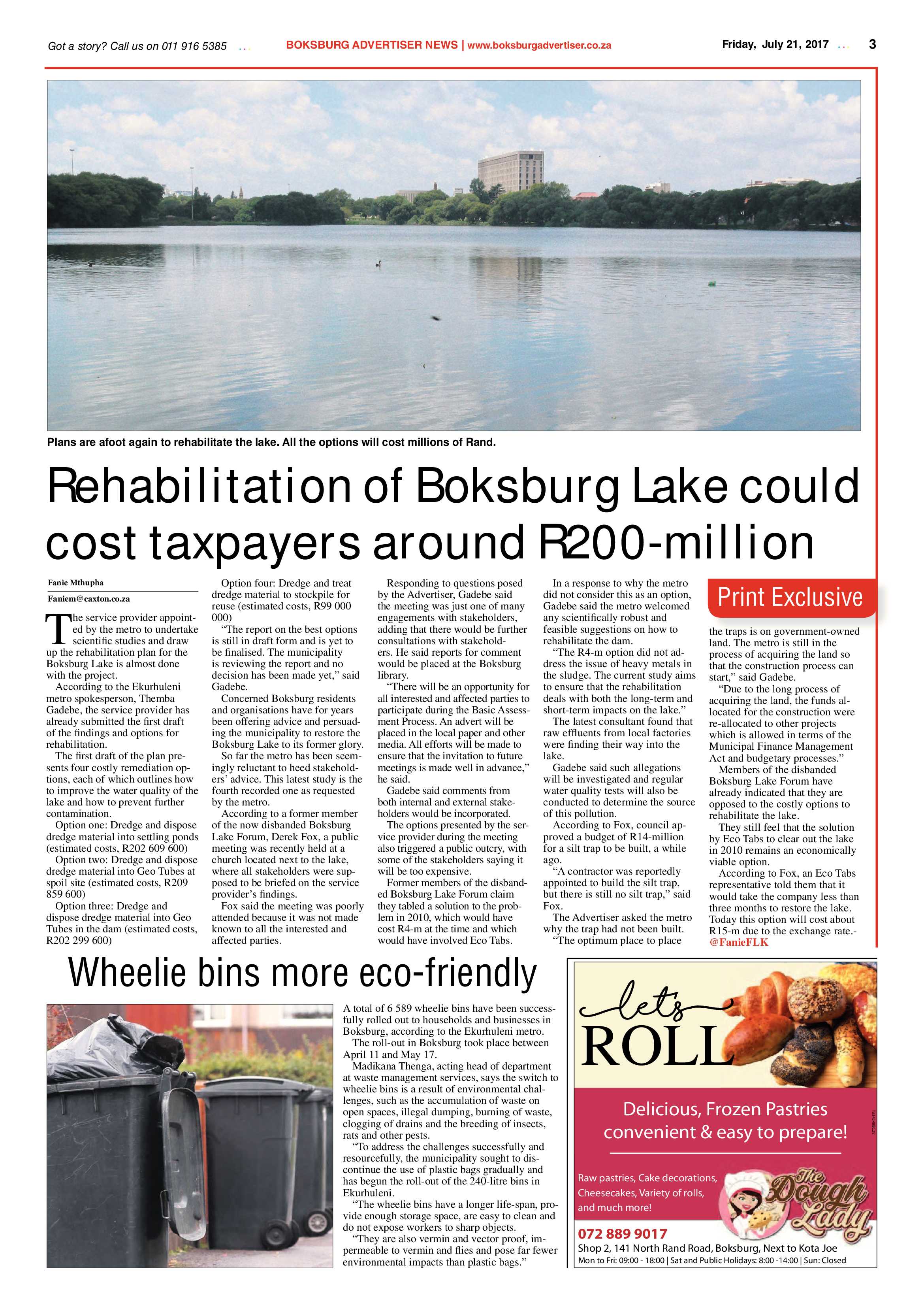 Boksburg Advertiser 18 July 2017 page 3
