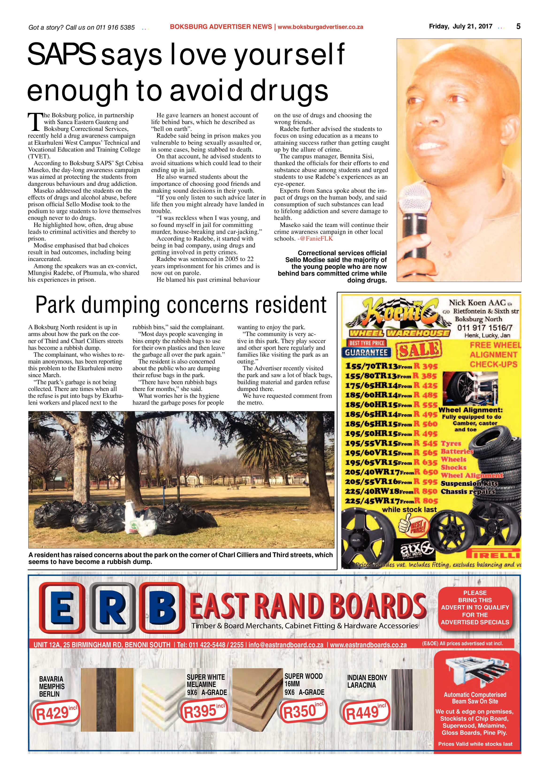 Boksburg Advertiser 18 July 2017 page 5