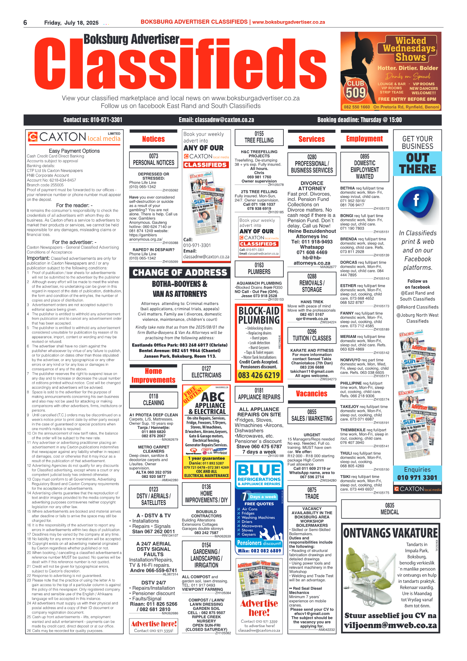 Boksburg Advertiser 18 July 2025 page 6
