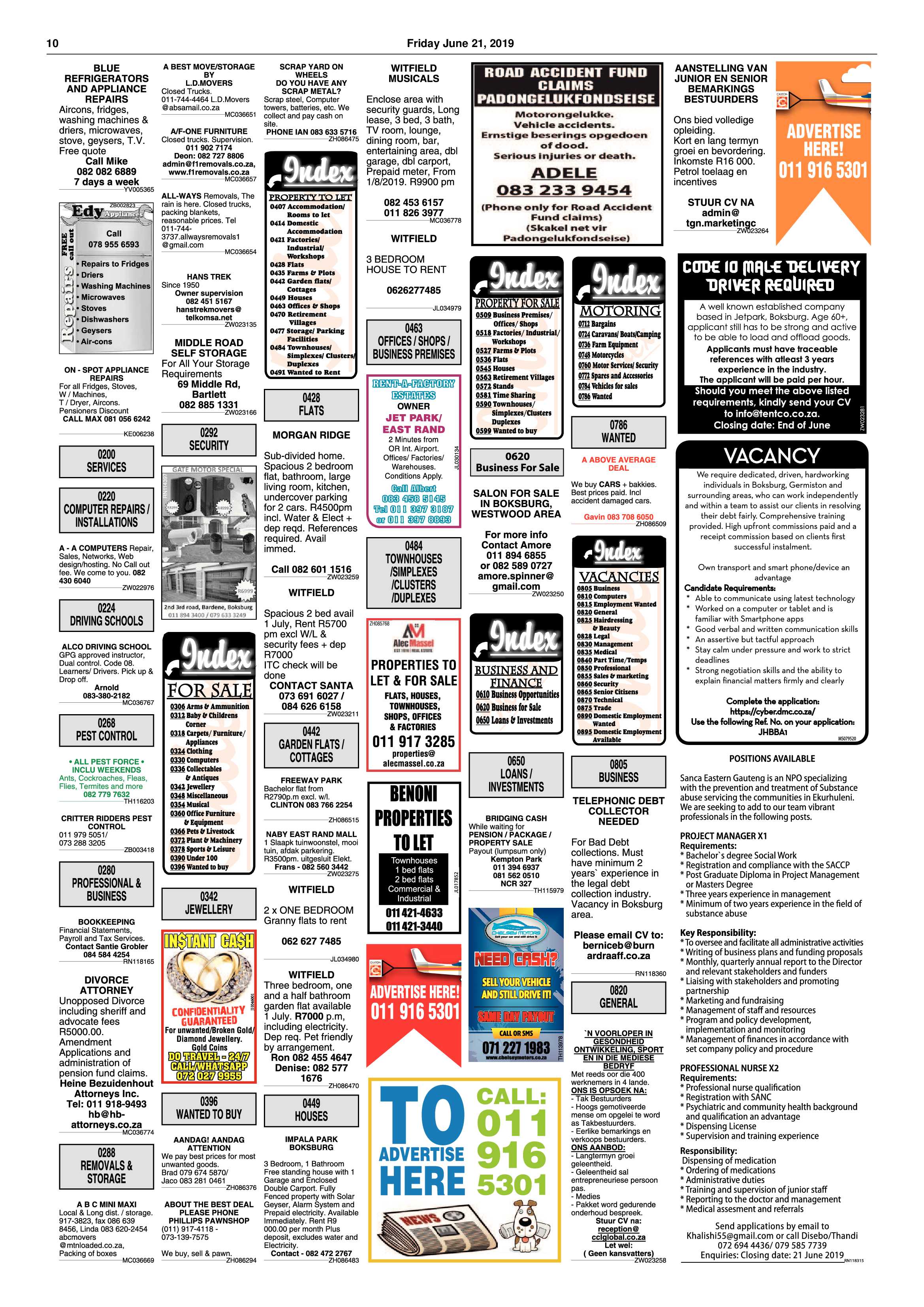 Boksburg Advertiser 18 June 2019 page 10