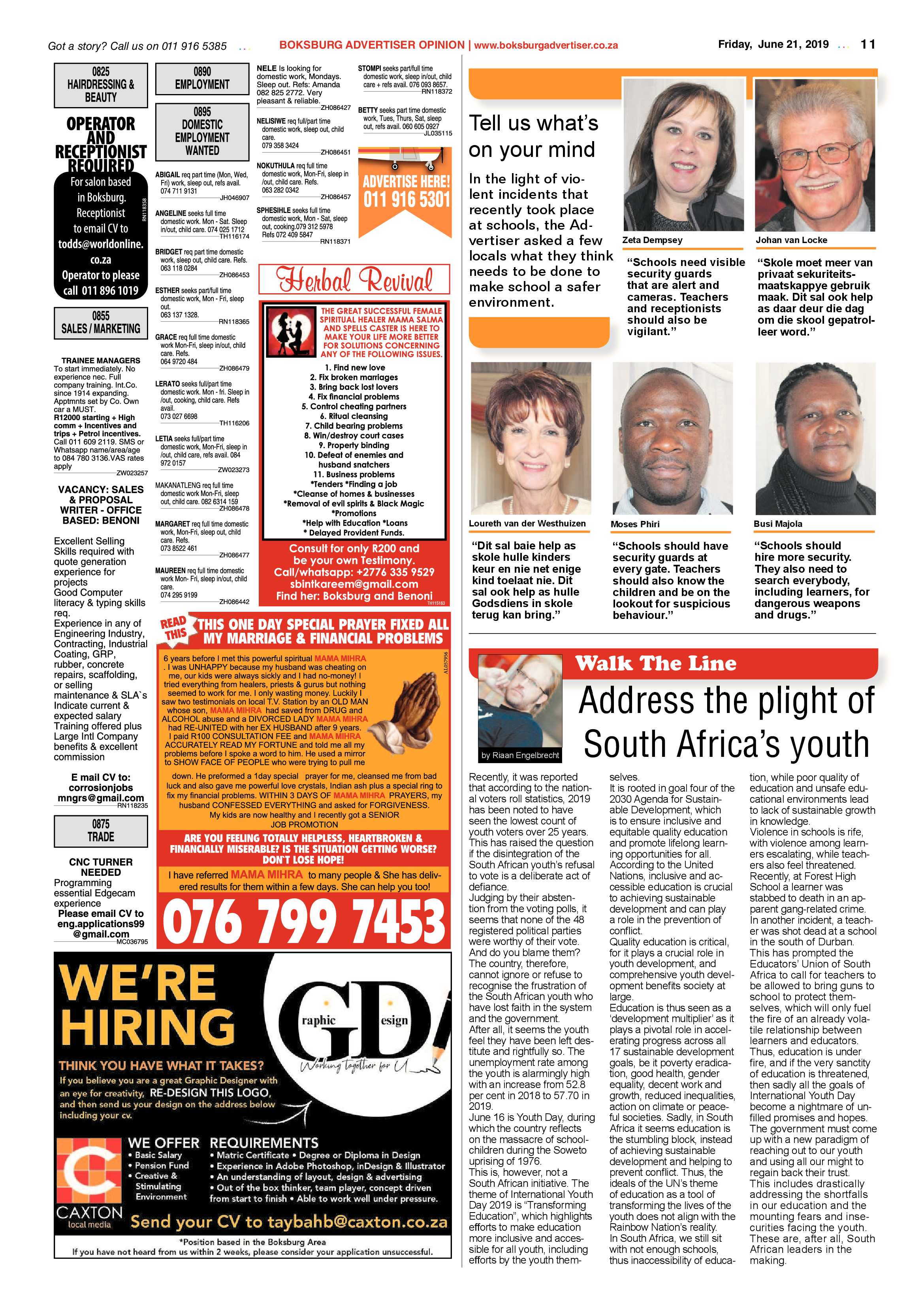 Boksburg Advertiser 18 June 2019 page 11