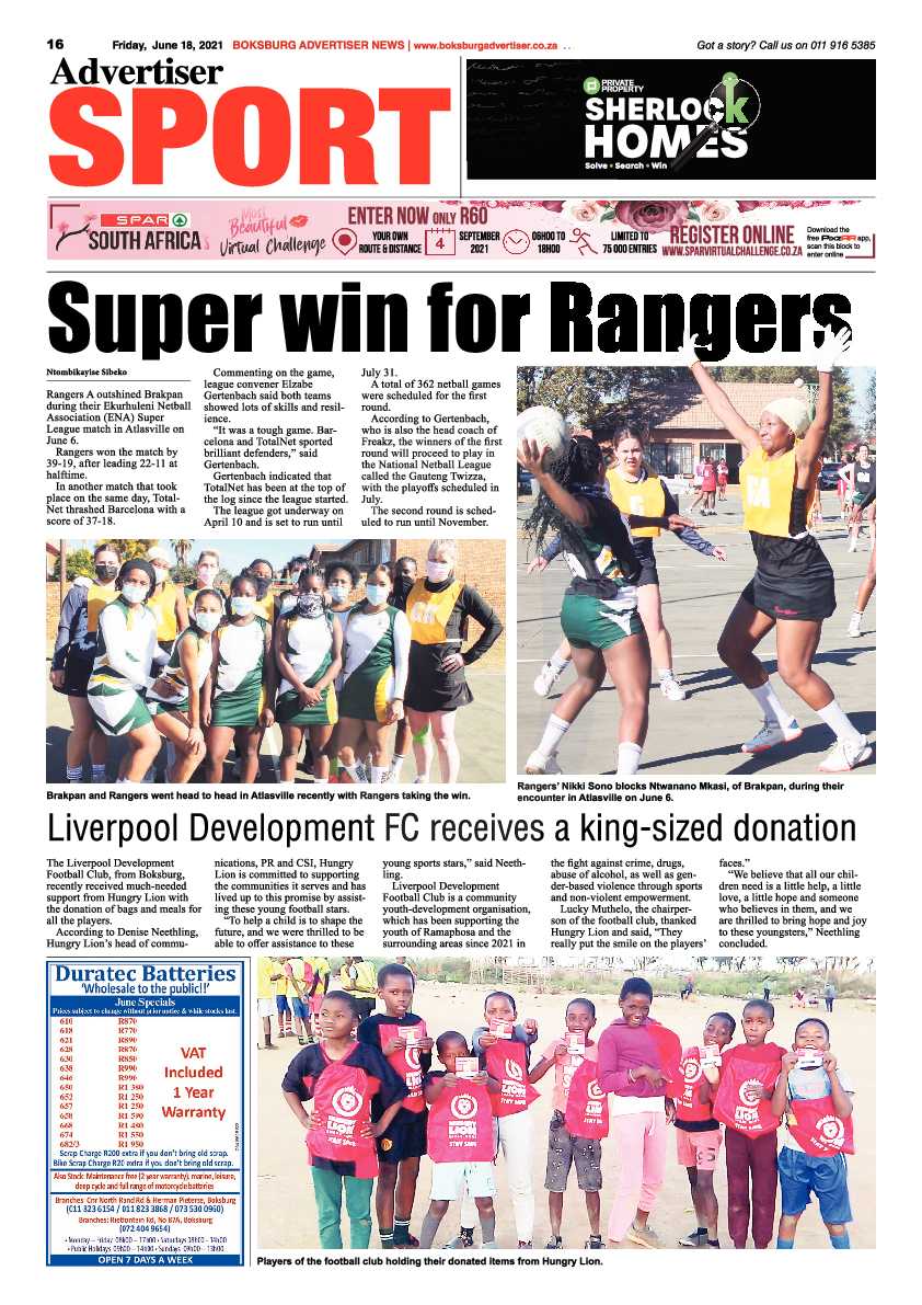 Boksburg Advertiser 18 June 2021 page 16