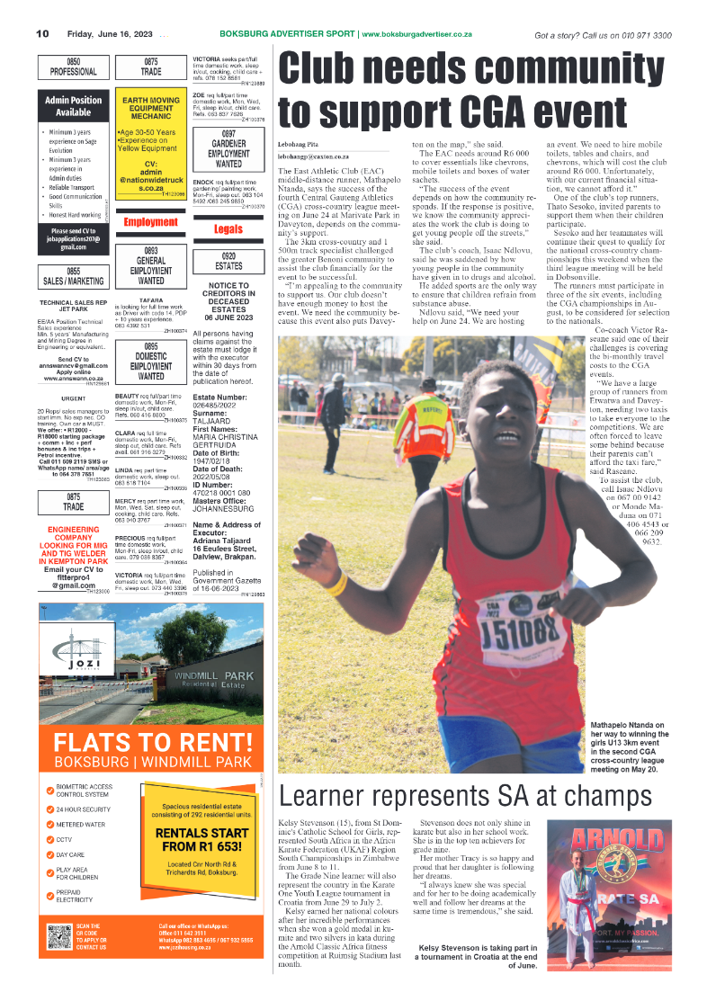 Boksburg Advertiser 18 June 2023 page 10
