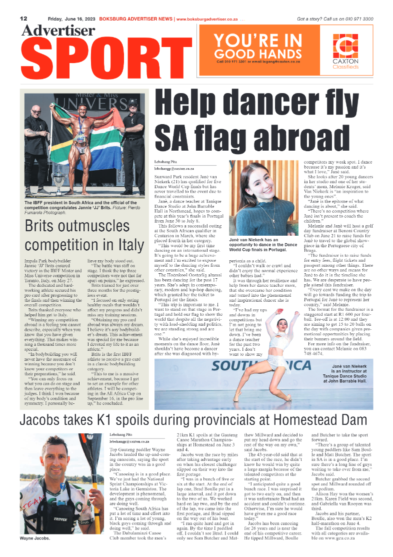 Boksburg Advertiser 18 June 2023 page 12