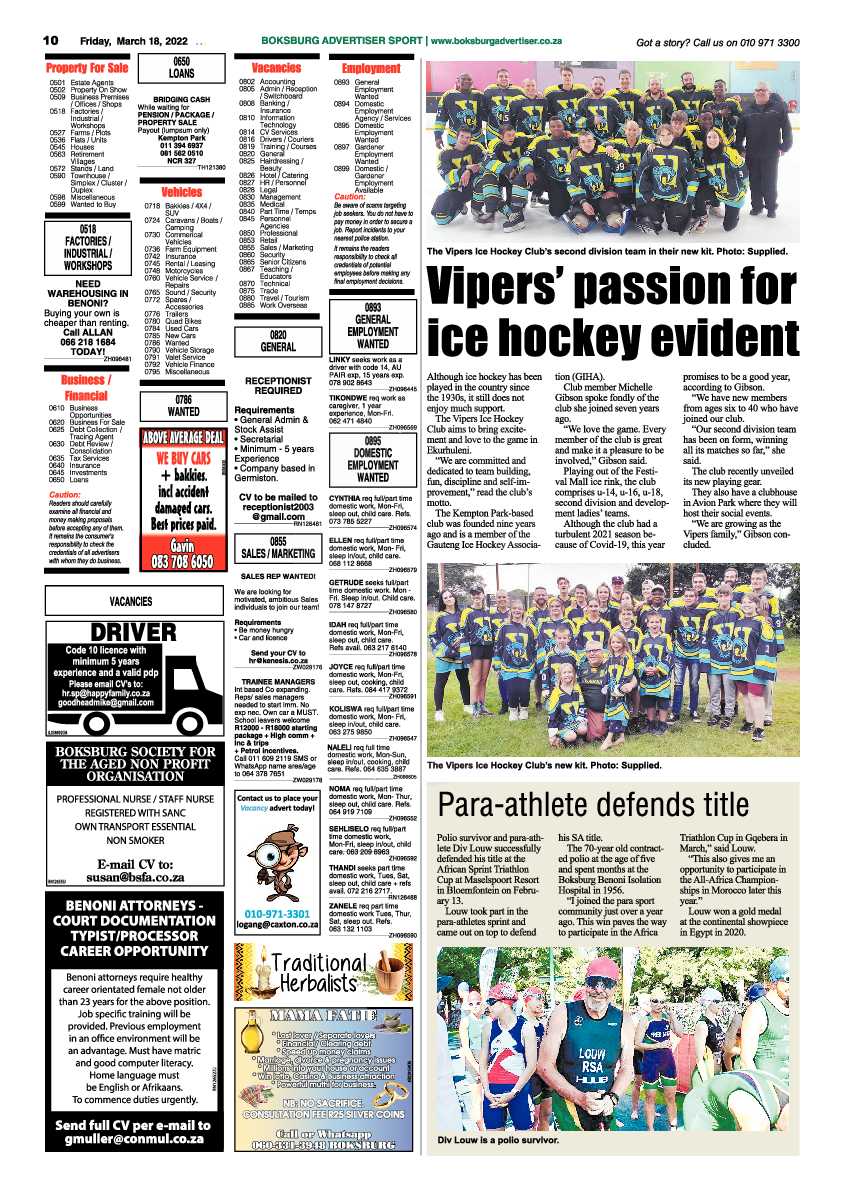 Boksburg Advertiser 18 March 2022 page 10