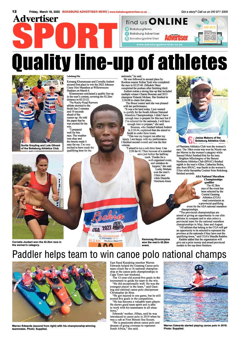 Boksburg Advertiser 18 March 2022 page 12