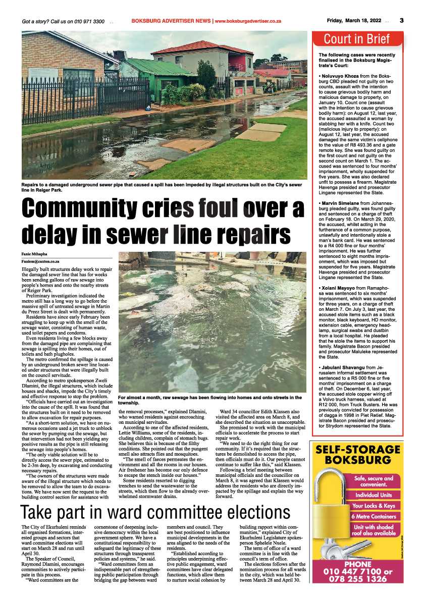 Boksburg Advertiser 18 March 2022 page 3