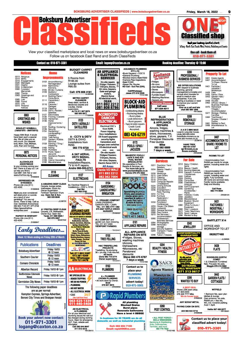 Boksburg Advertiser 18 March 2022 page 9