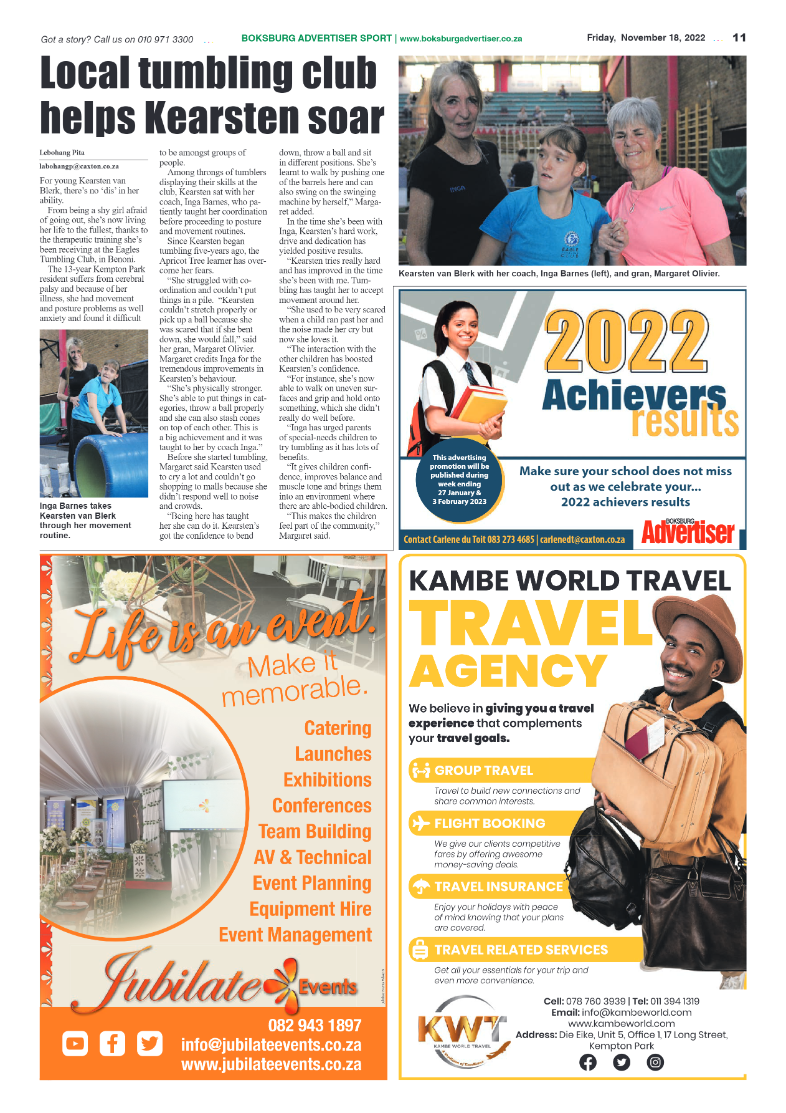 Boksburg Advertiser 18 Nov 2022 page 11