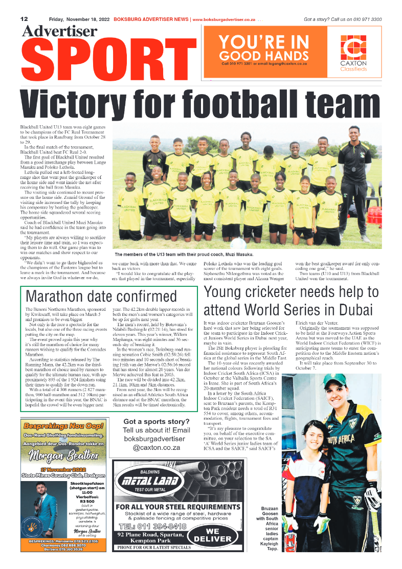 Boksburg Advertiser 18 Nov 2022 page 12
